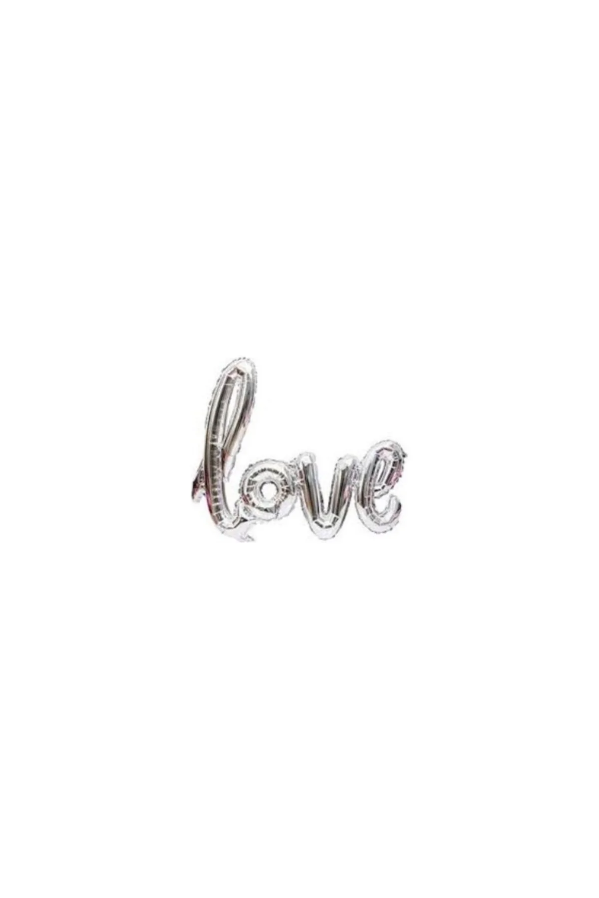 Sevgililer Günü Gümüş Love Yazılı Folyo Balon