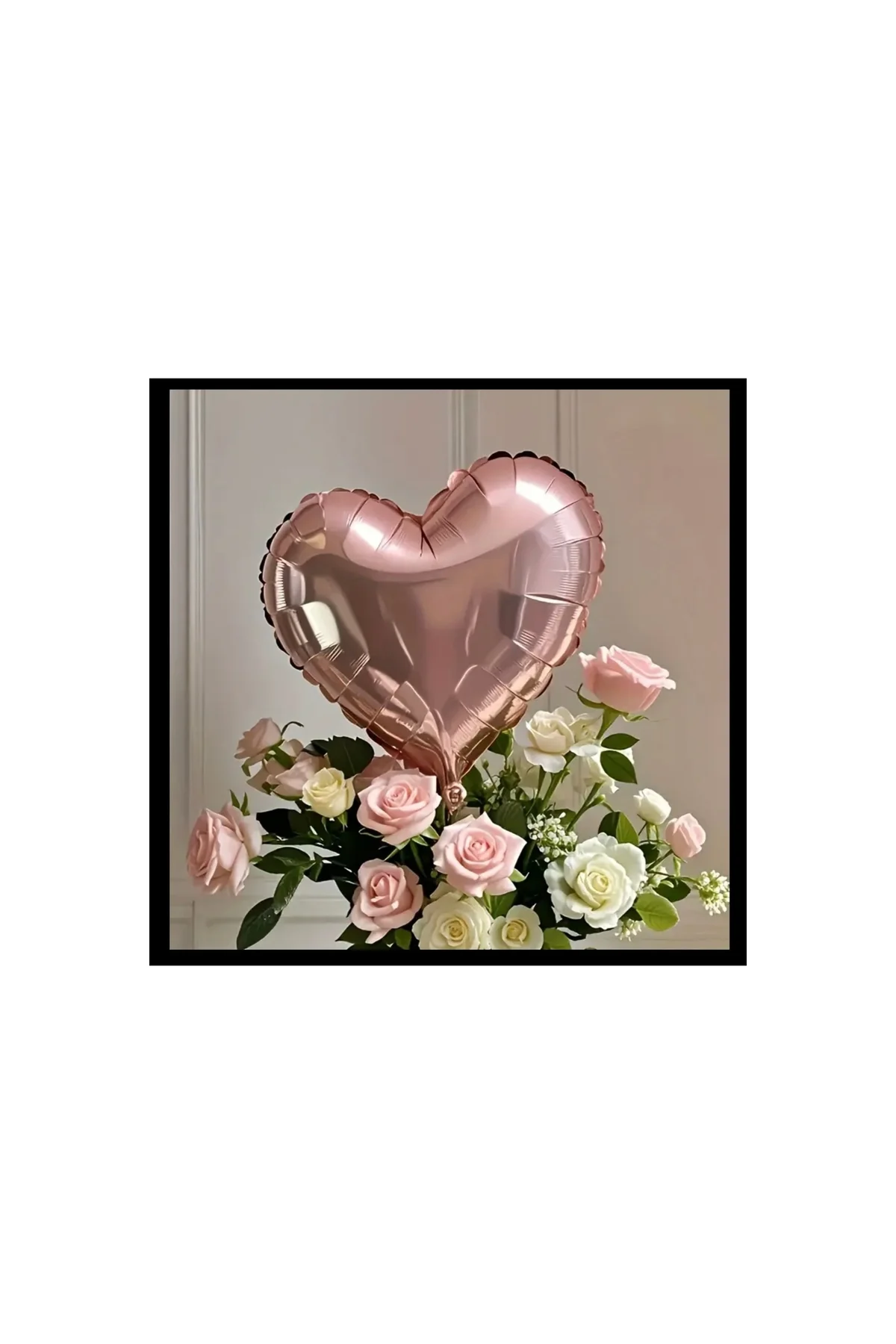 Kalp Folyo Balon 5 Adet 45 Cm Rose Gold Renk - PAZARIZ Görsel 2