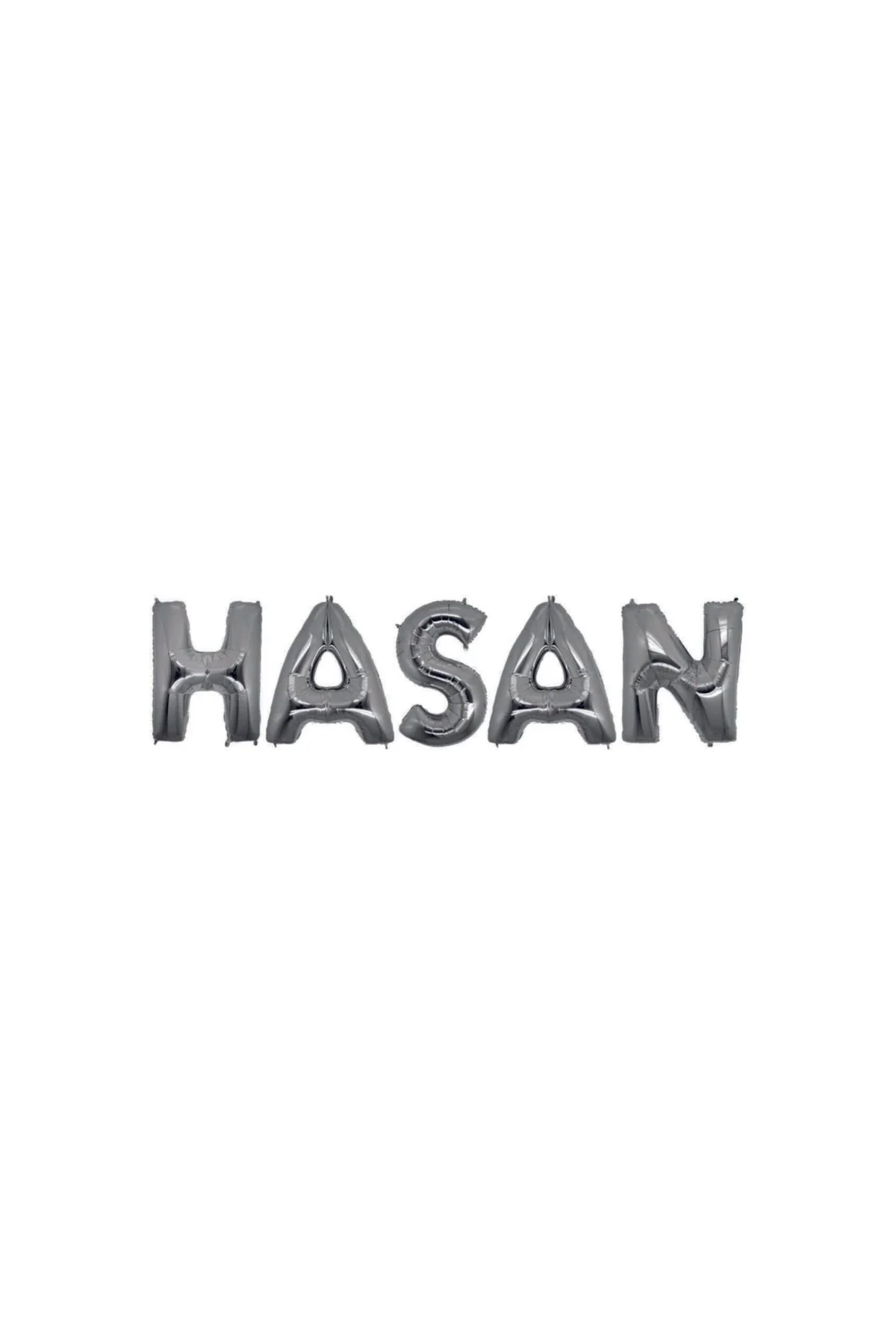 Doğum Günü Hasan Gümüş Harf Folyo Balon Set 40cm