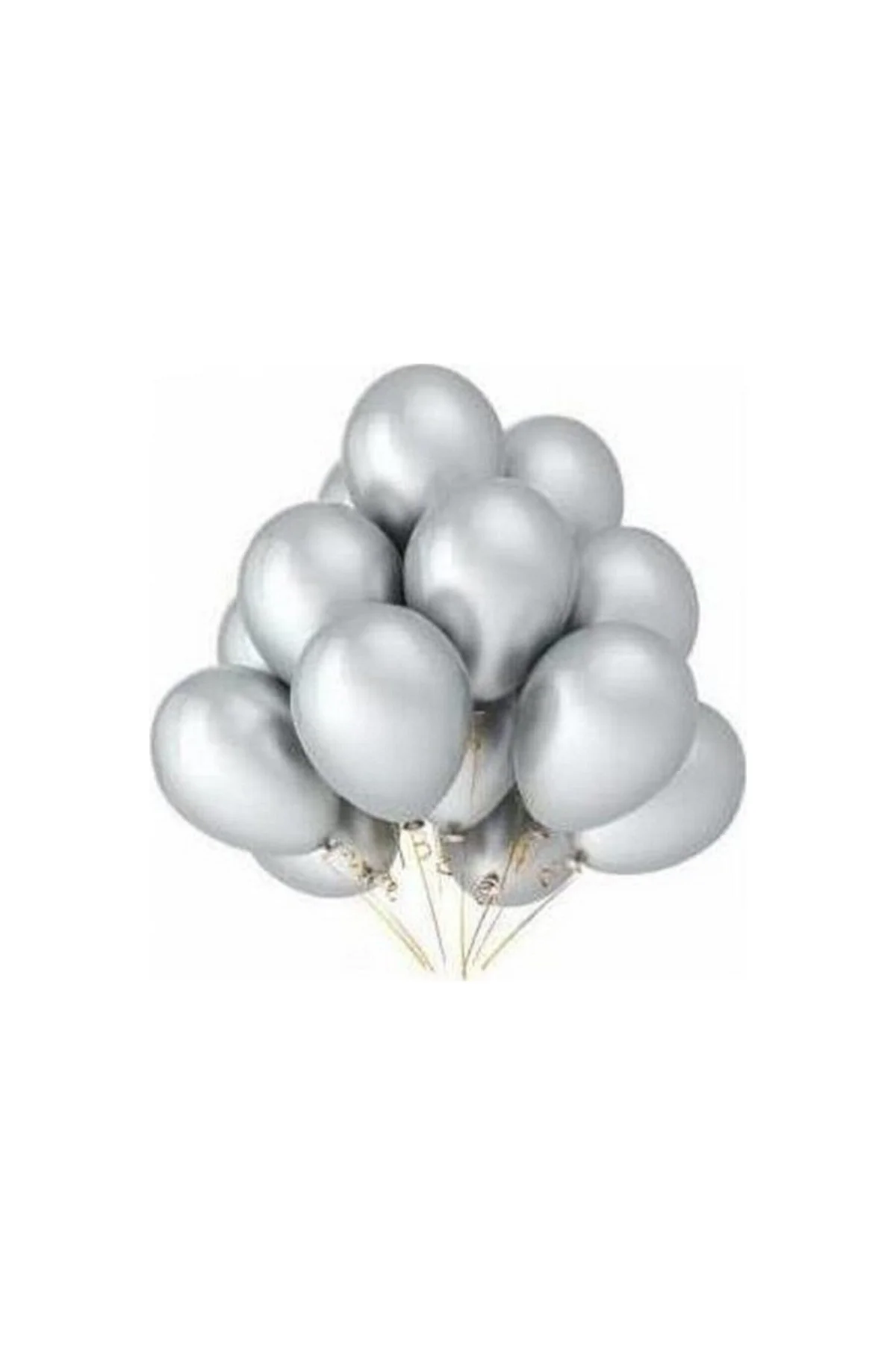 20 Adet Gümüş Gri Metalik Uçan Özellikli Balon