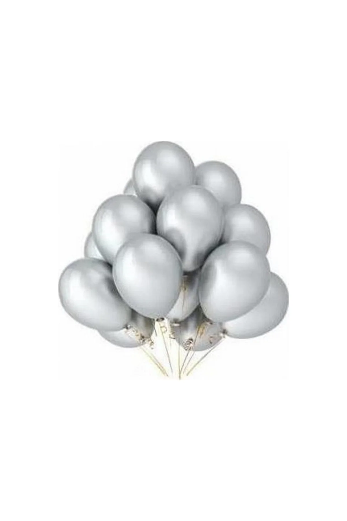 20 Adet Gümüş Gri Metalik Uçan Özellikli Balon