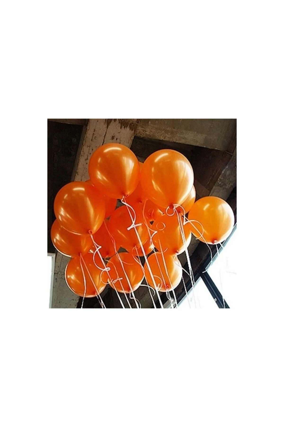 30 Adet Metalik Turuncu Uçan Özellikli Balon