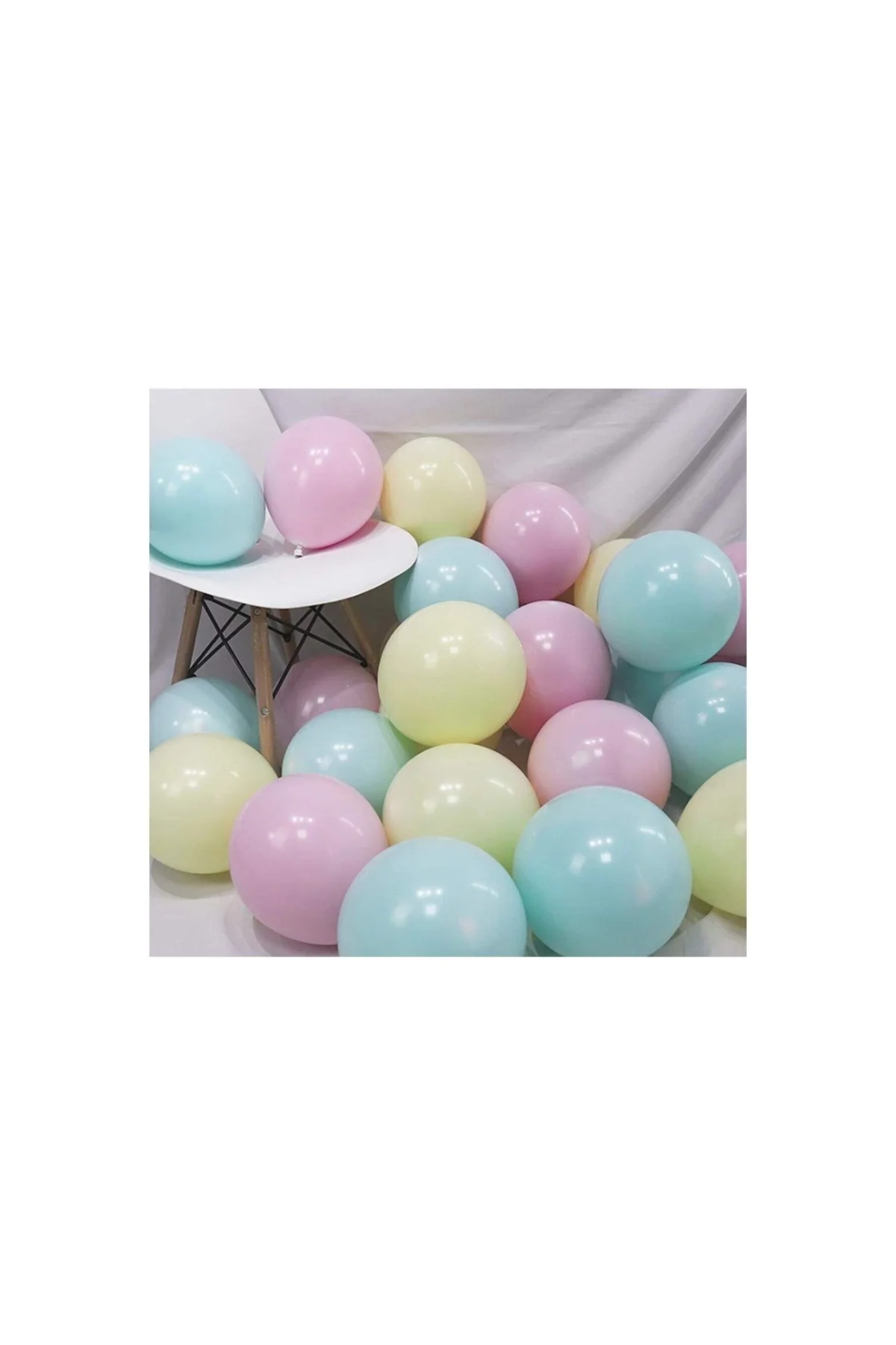 50 Adet Makaron Balon - Karışık Soft Renk Pastel Balon - PAZARIZ Görsel 2
