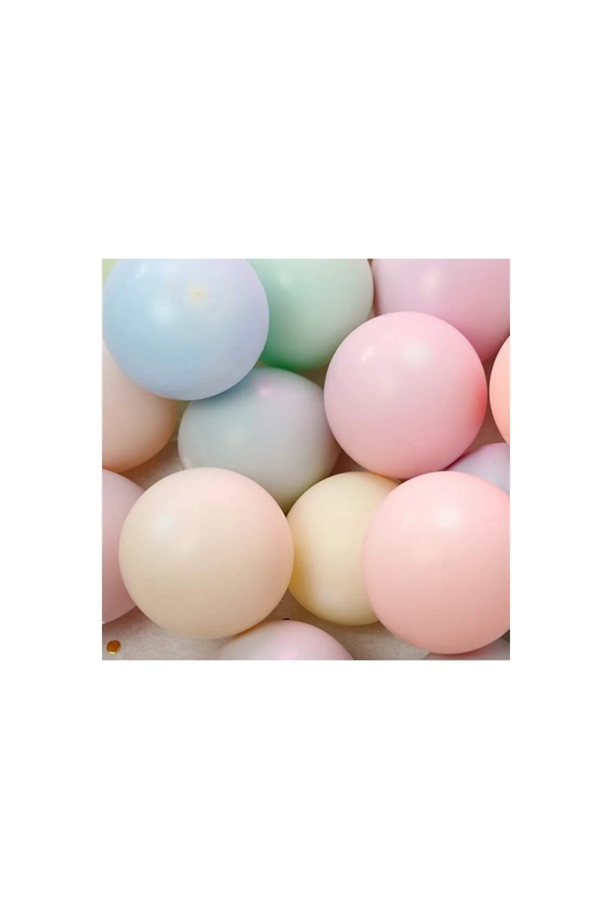 50 Adet Makaron Balon - Karışık Soft Renk Pastel Balon - PAZARIZ Görsel 3