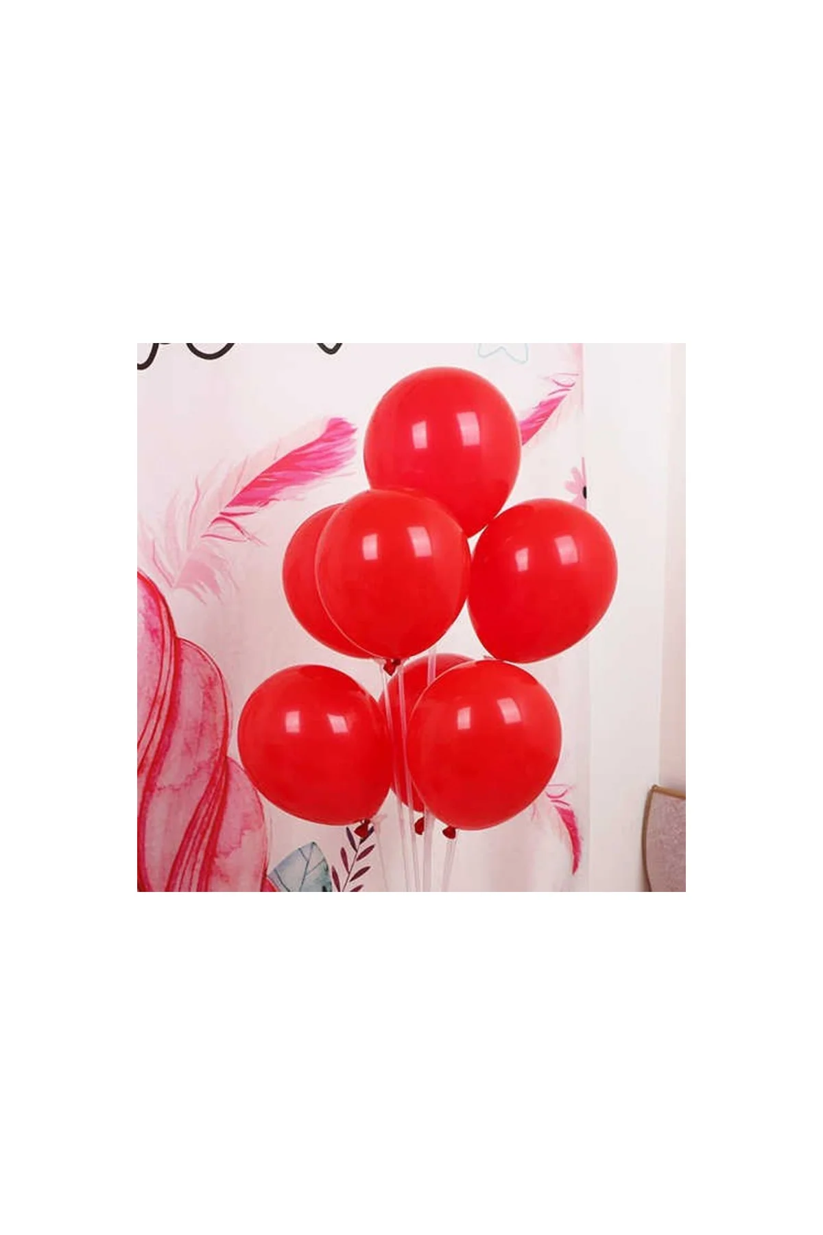 Kırmızı Pastel Balon 20 Adet - PAZARIZ Görsel 5