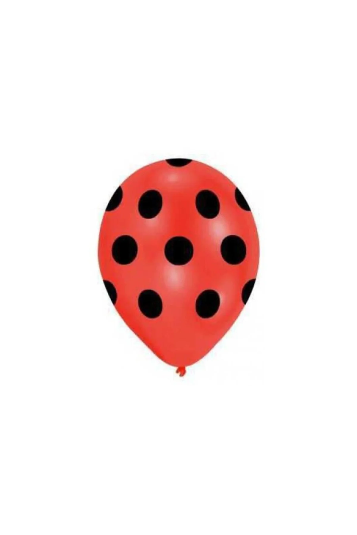 Siyah Puantiyeli Kırmızı Balon 5'li Paket - PAZARIZ Görsel 2