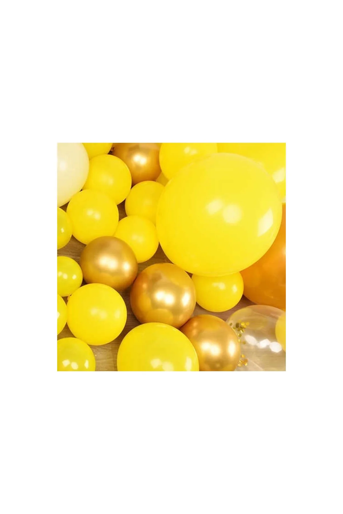 Sarı Pastel Balon 20 Adet - PAZARIZ Görsel 3