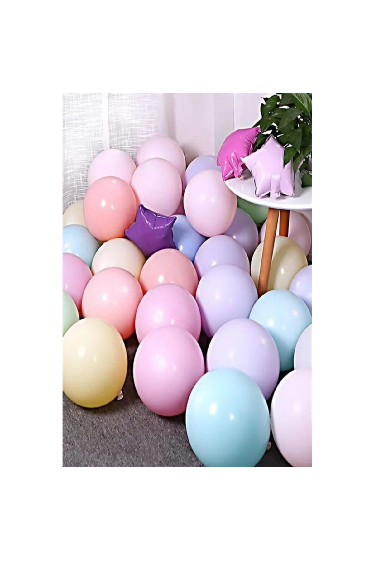 Makaron Pastel Karışık Renk 50 Li Balon - PAZARIZ Görsel 2