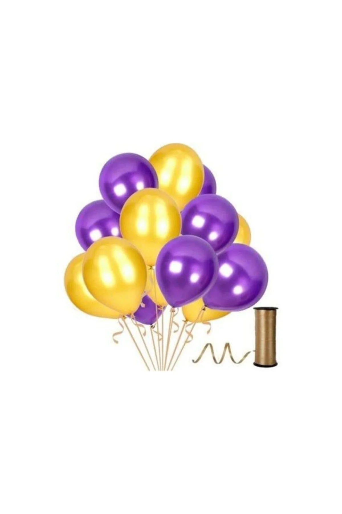 40 Adet Metalik Sedefli Mor, Altın Balon-uçan- Güzel-parti Bal