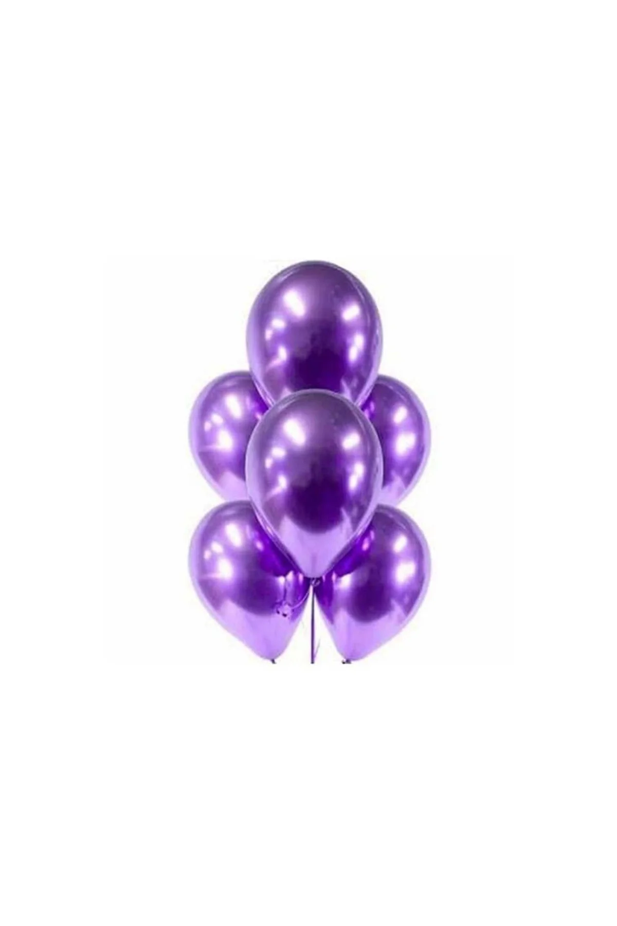 Mor Renk Krom Balon 10 Adet