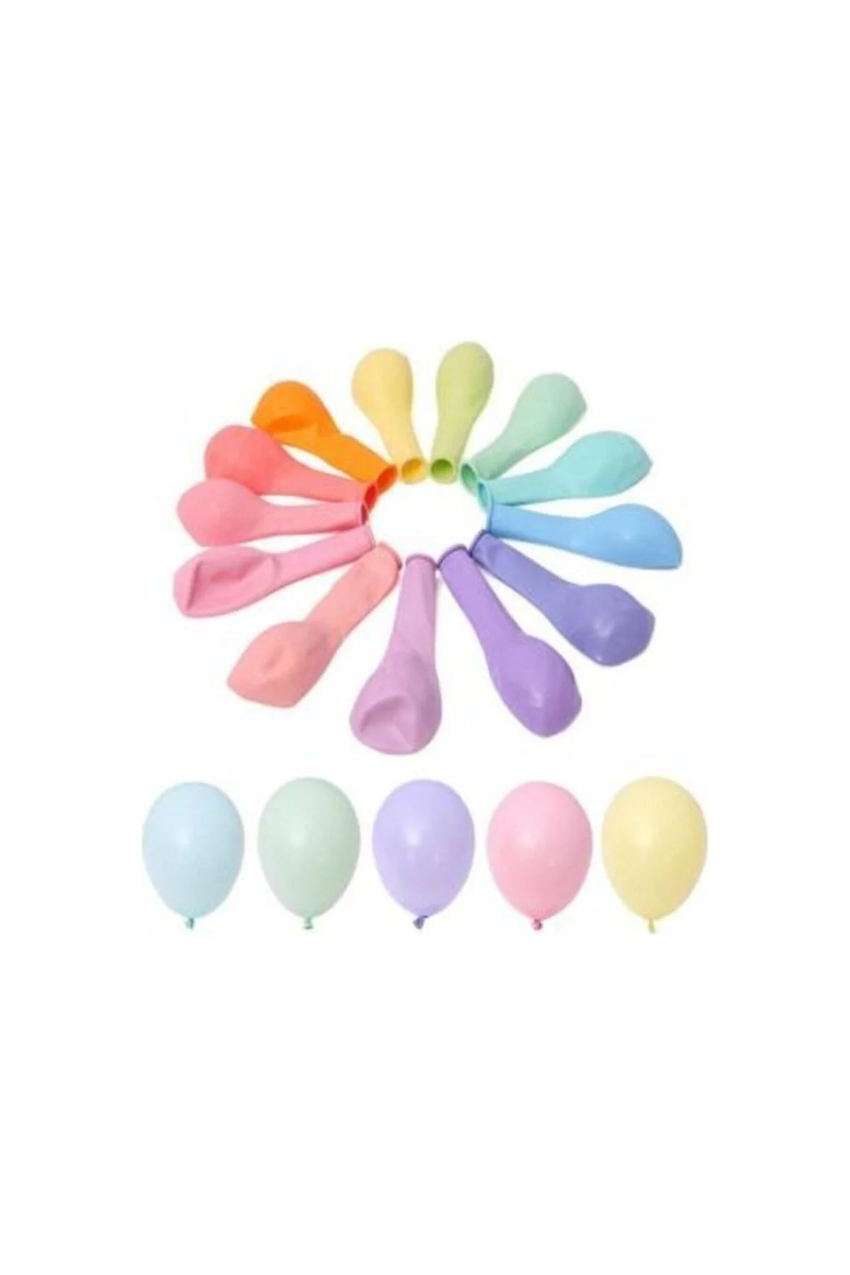 Makaron Mat Pastel Balon 25'li - PAZARIZ Görsel 2