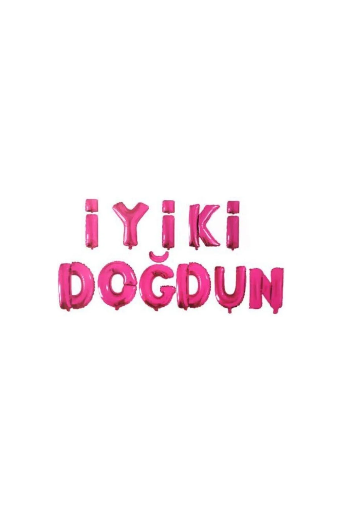 Iyiki Doğdun Pembe Harf Folyo Balon