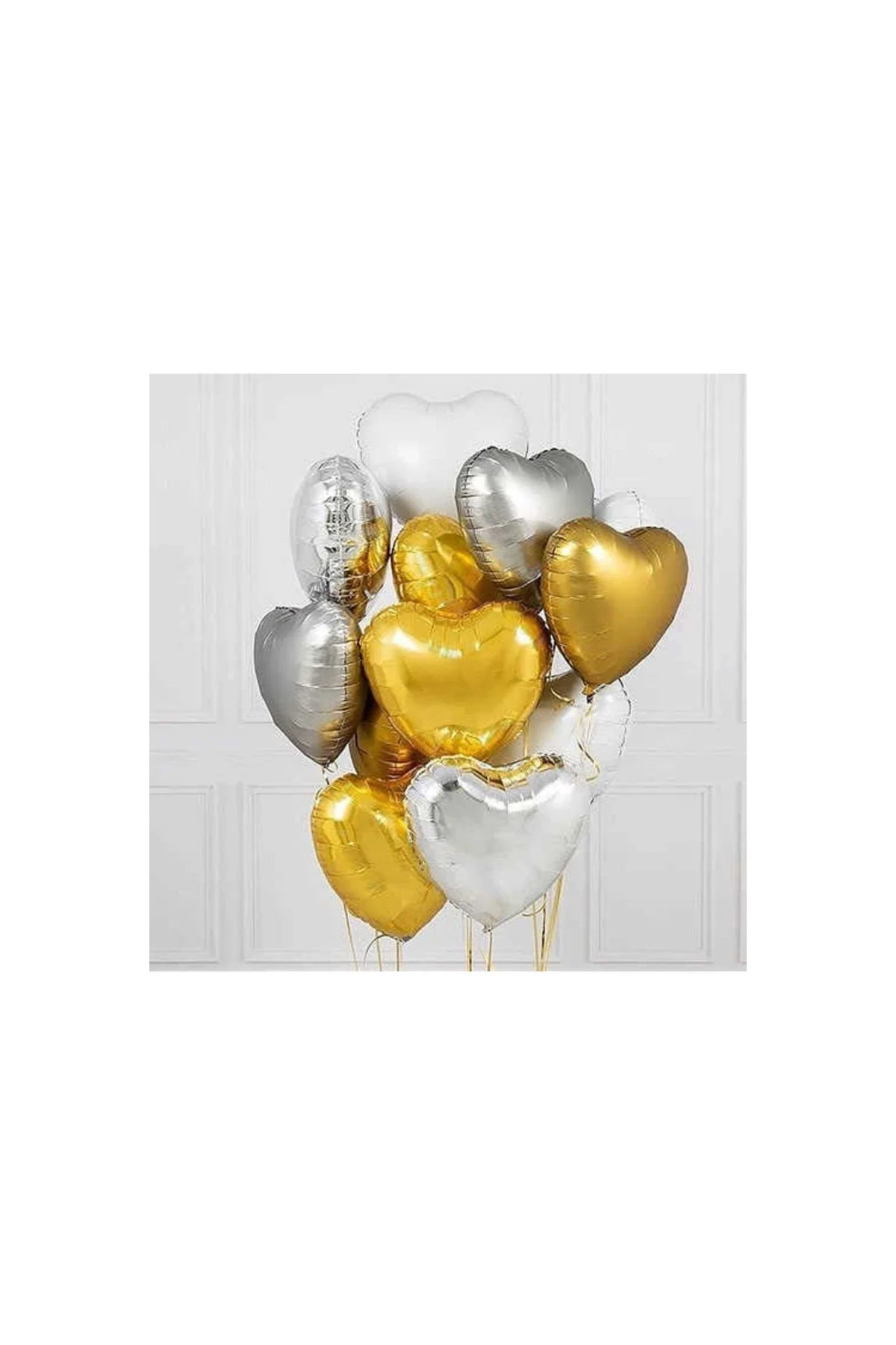 Gümüş Kalp Folyo Balon 45 Cm - PAZARIZ Görsel 2