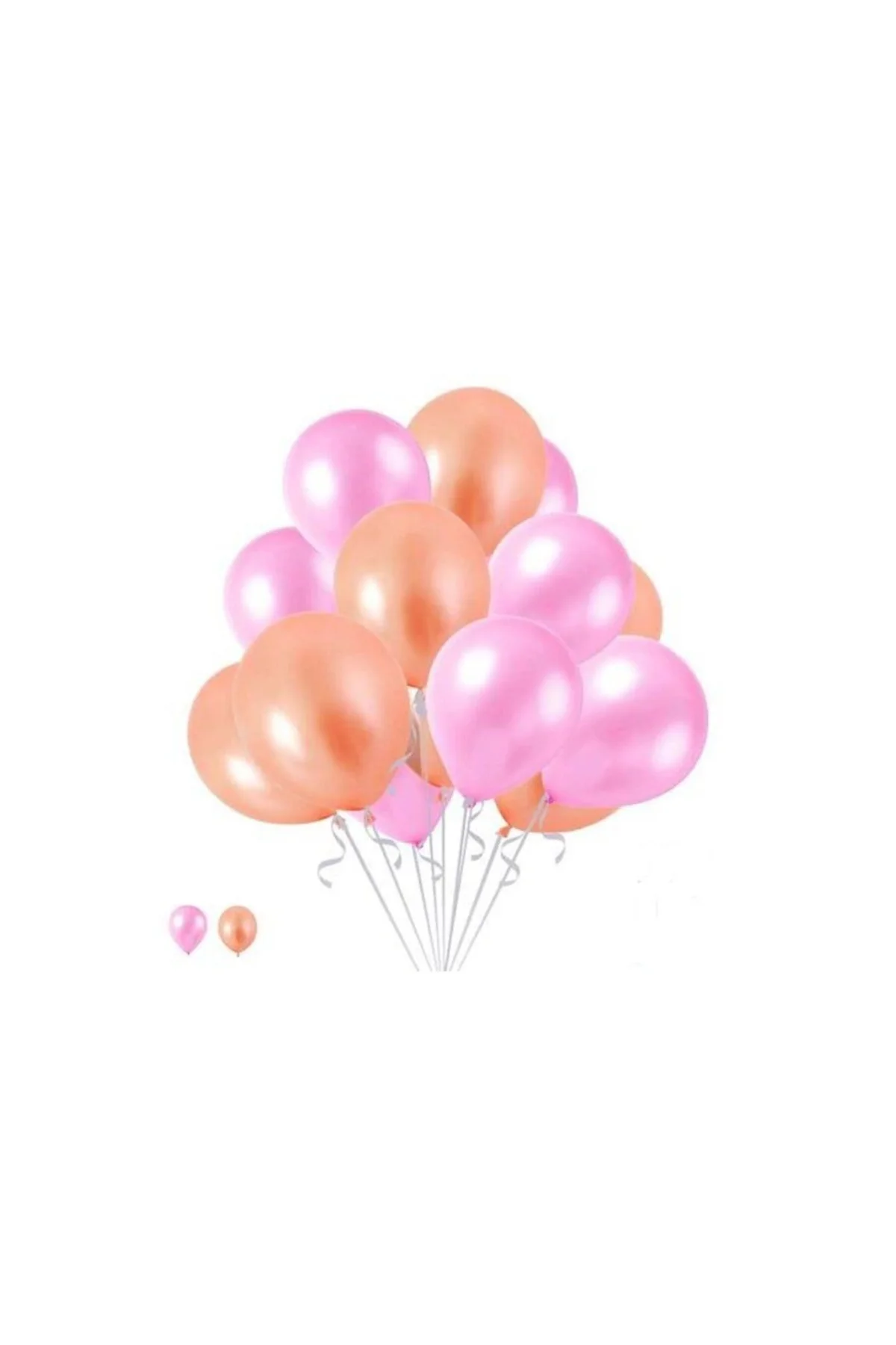 10 Adet Metalik Rose Gold, Pempe Balon Konsepti-parti Balonu