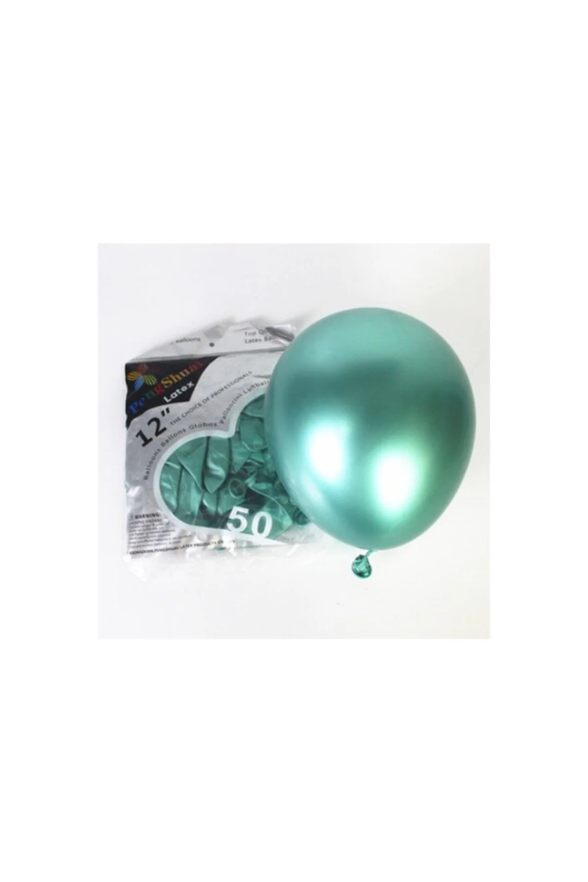 Yeşil Renk Krom Balon 5 Adet