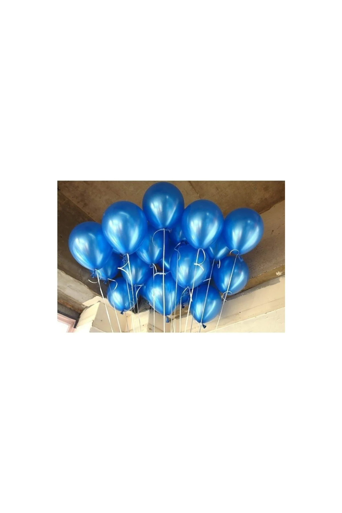 20 Adet Metalik Parlak Koyu Mavi(lacivert) Balon Helyumla Uçan