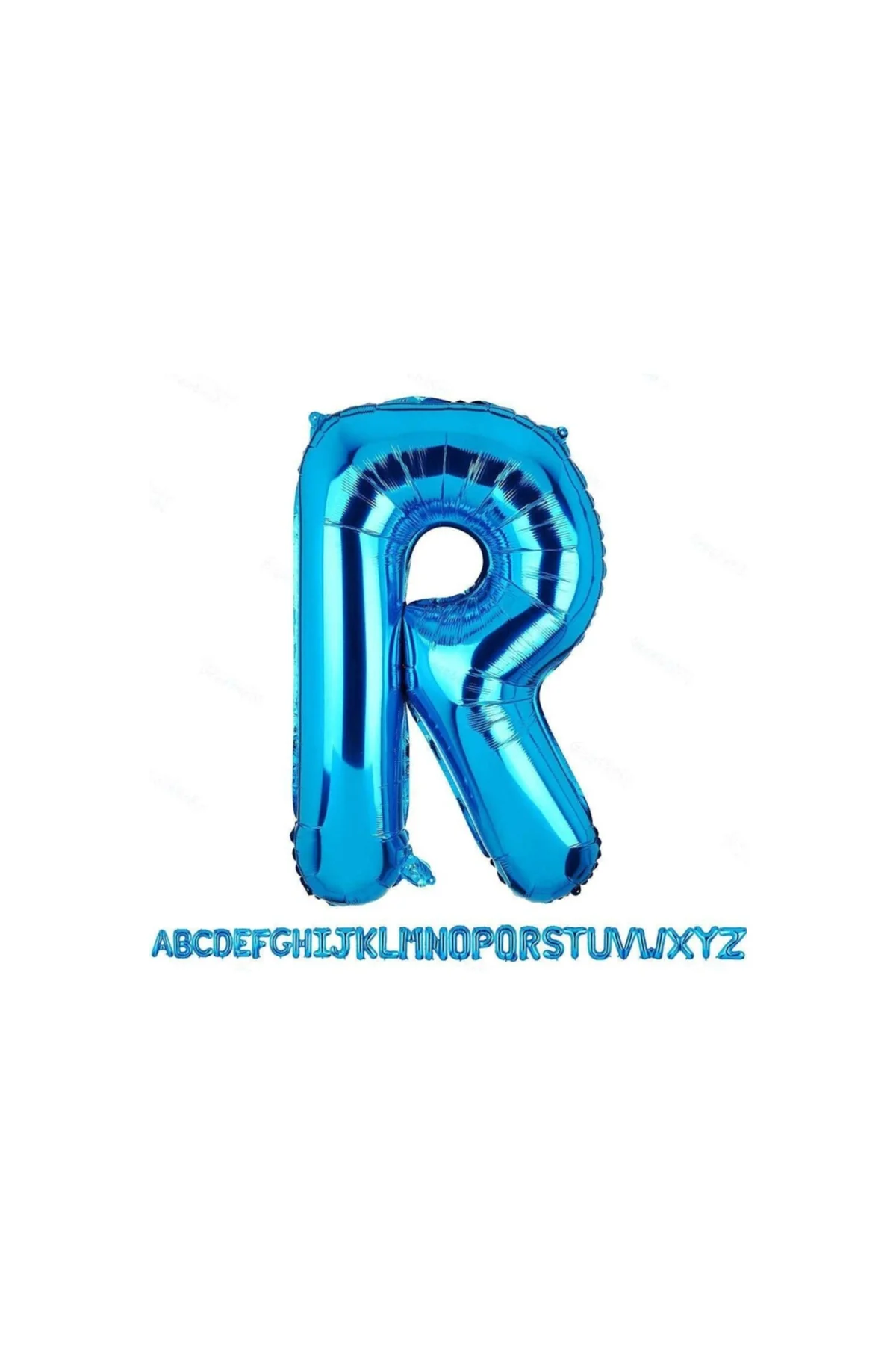 1 Metre Mavi R Harfi Folyo Harf Balon Mavi R Harf Folyo Balon R Harf Balon Kalite Balon