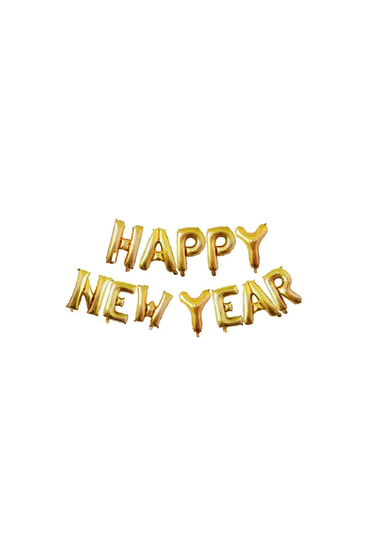 Happy New Year Balon Seti GOLD Yılbaşı Balonları 40cm Harfler - PAZARIZ Görsel 2
