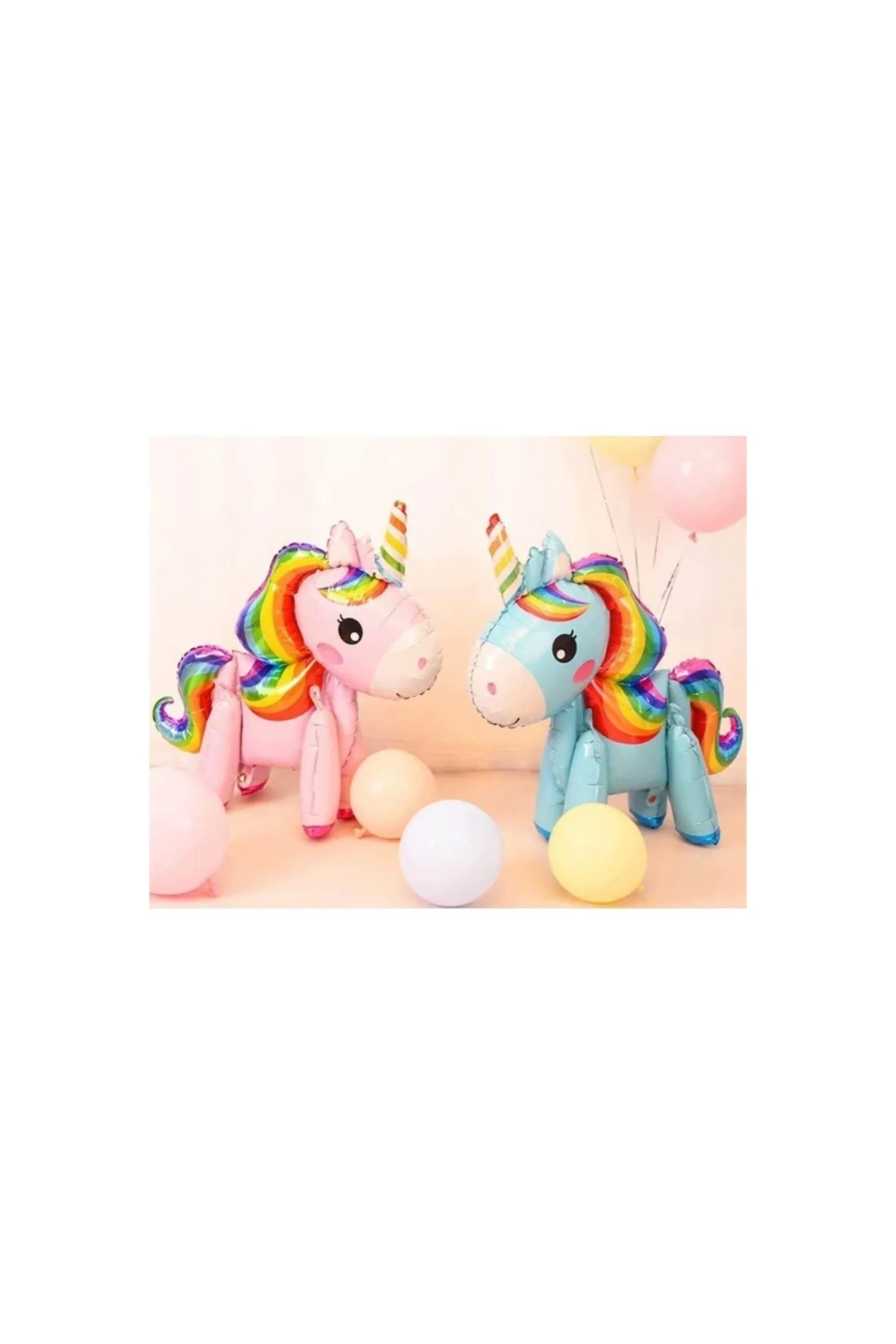 Mavi Renkli Üç Boyutlu Ünicorn Balon - PAZARIZ Görsel 2