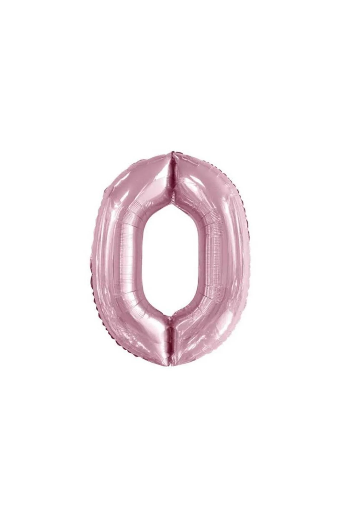 Pembe Folyo Rakam Balon ( 0 ) 34 Inç 76 Cm
