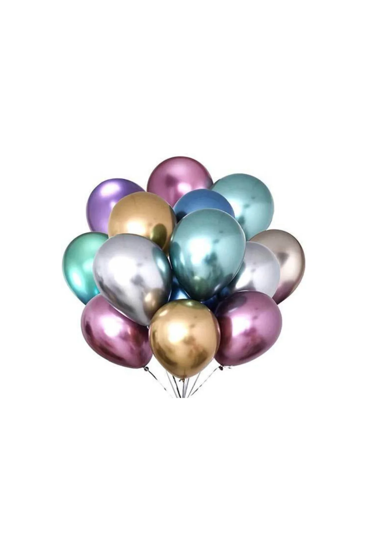 Pazariz Balon Krom Parlak 16 Inc Karışık Renkli 20 Adet