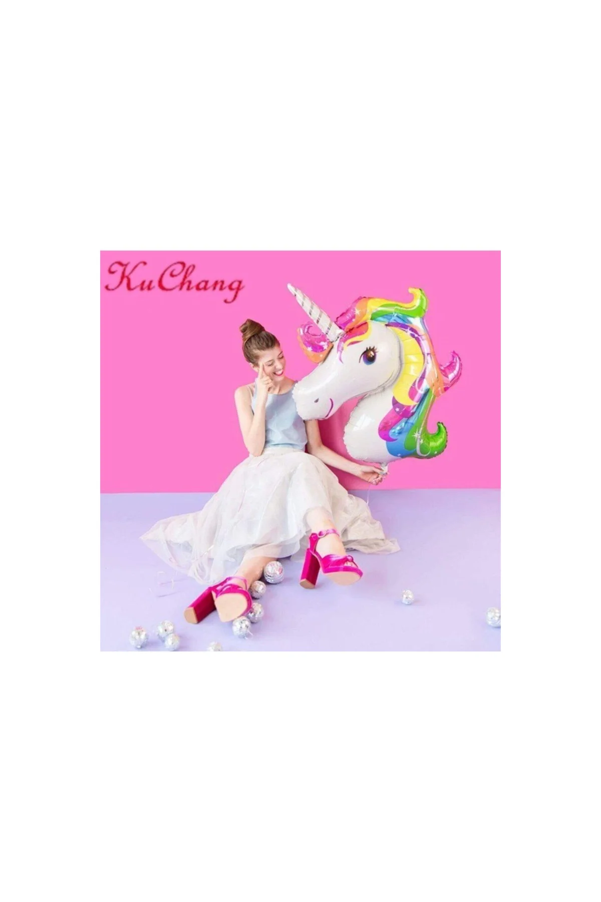 Pazariz Unicorn 92 Cm Folyo Balon - PAZARIZ Görsel 2