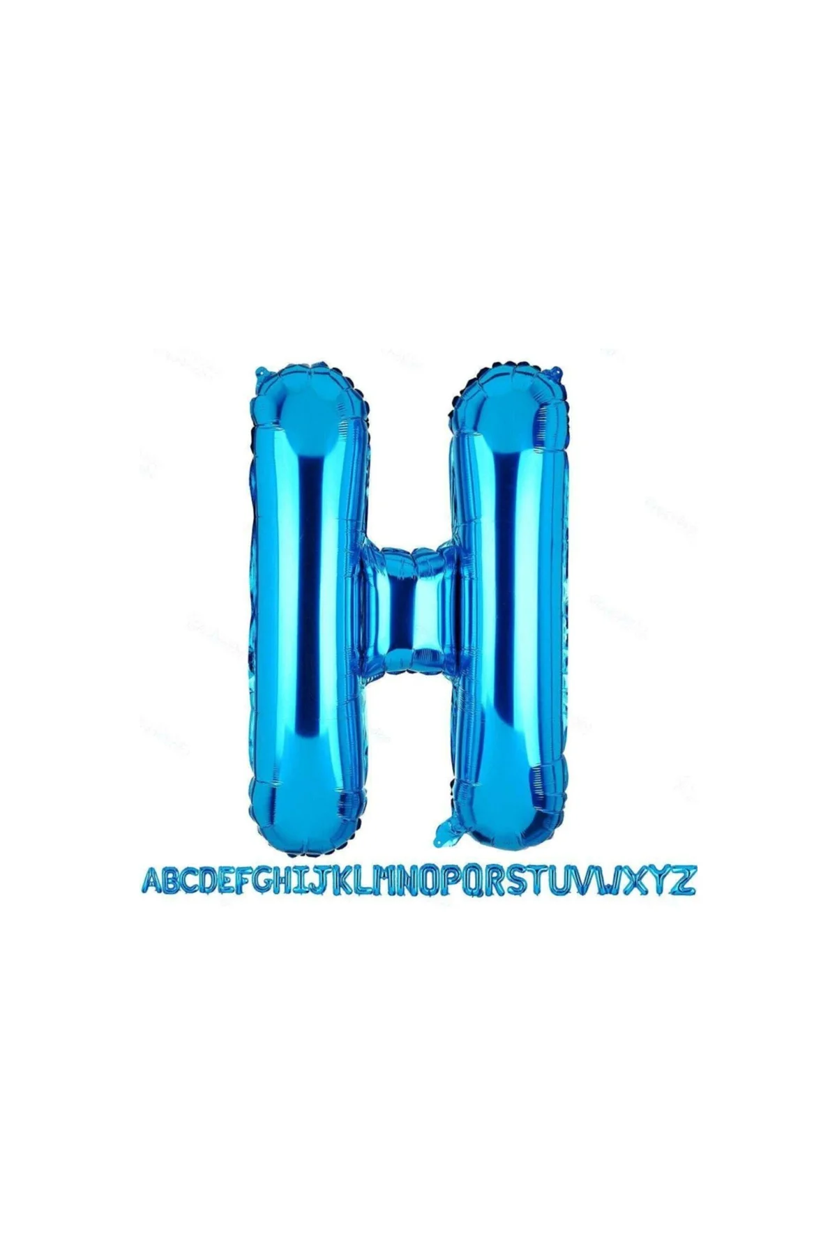 Pazariz 1 Metre Mavi H Harfi Folyo Harf Folyo Balon H Harf Balon Dekor Pazarizme Balon