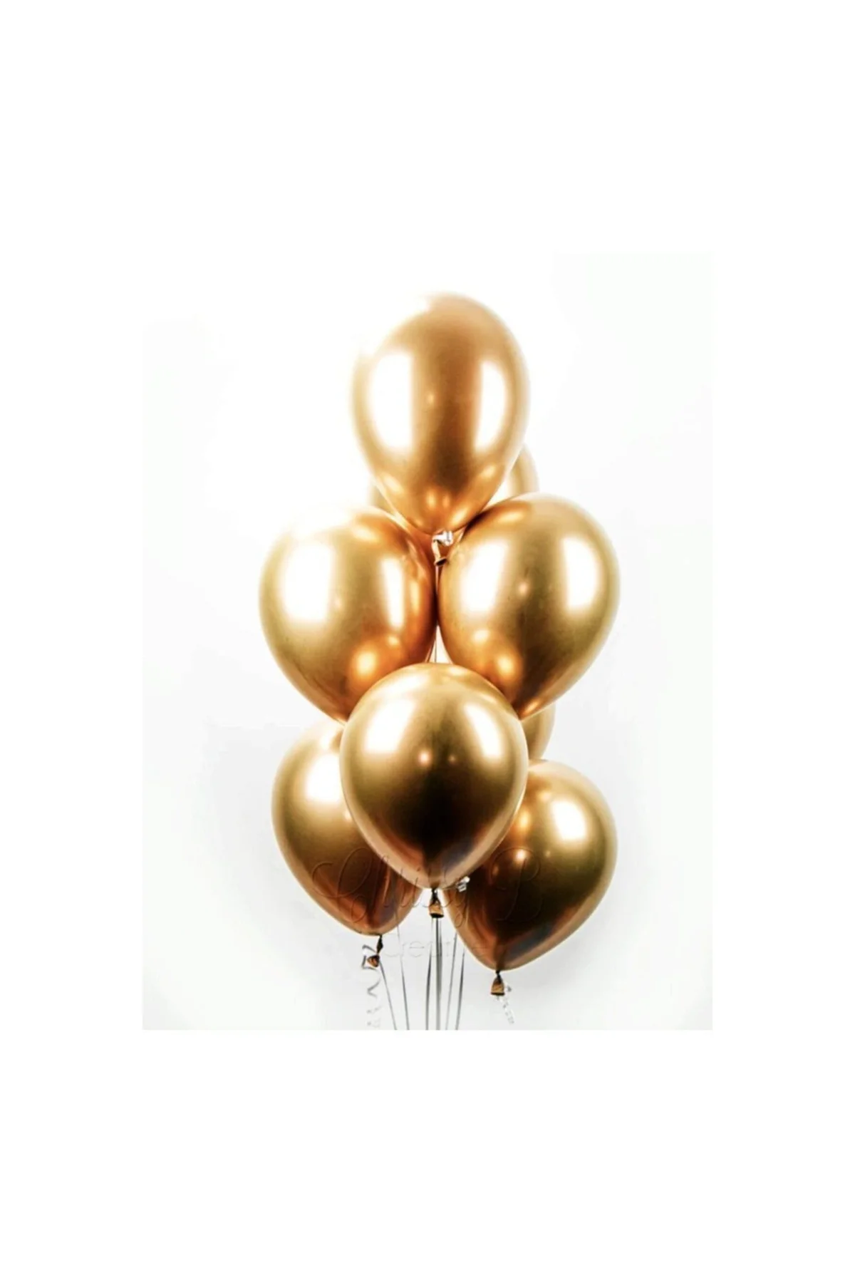 Latex Krom Balon 5 Adet Altın