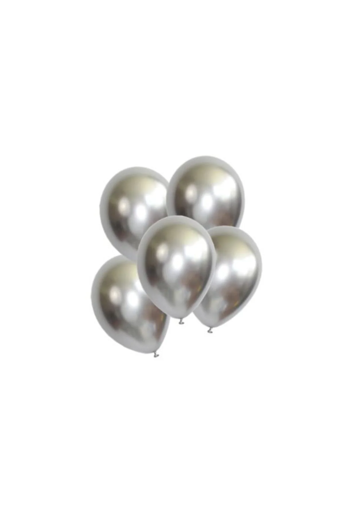 Latex Krom Balon 10 Adet Gümüş