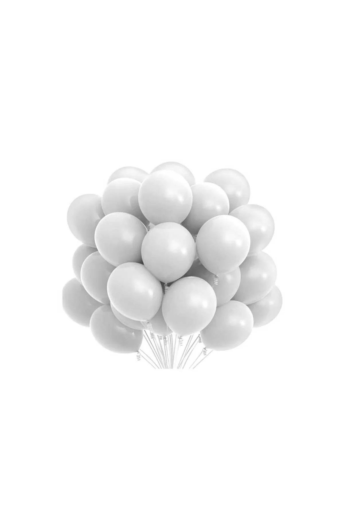 Beyaz Pastel Balon 20 Adet