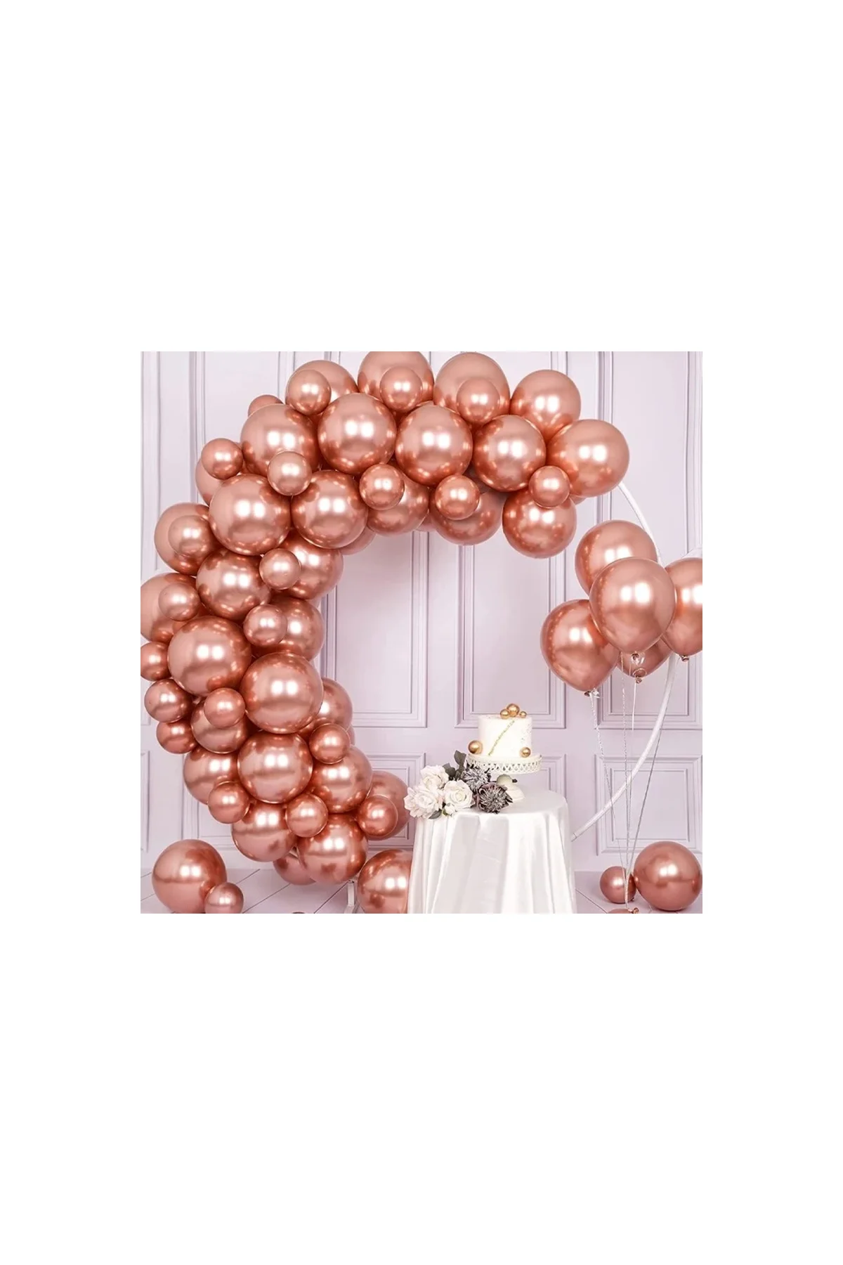 rose gold krom 12 inç balon 10 ADET - PAZARIZ Görsel 3