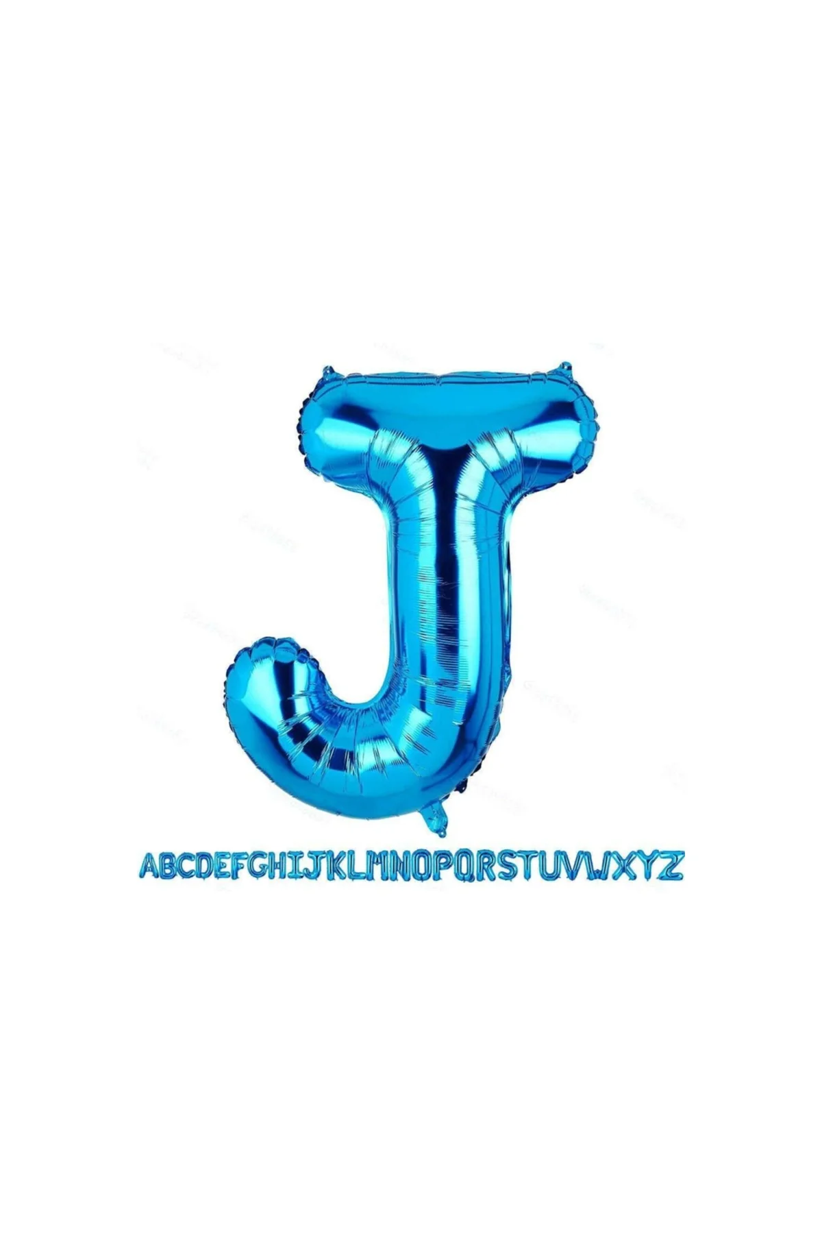 1 Metre Mavi J Harfi Folyo Harf Balon Mavi J Harf Folyo Balon J Harf Balon Balonu Mavi Folyo