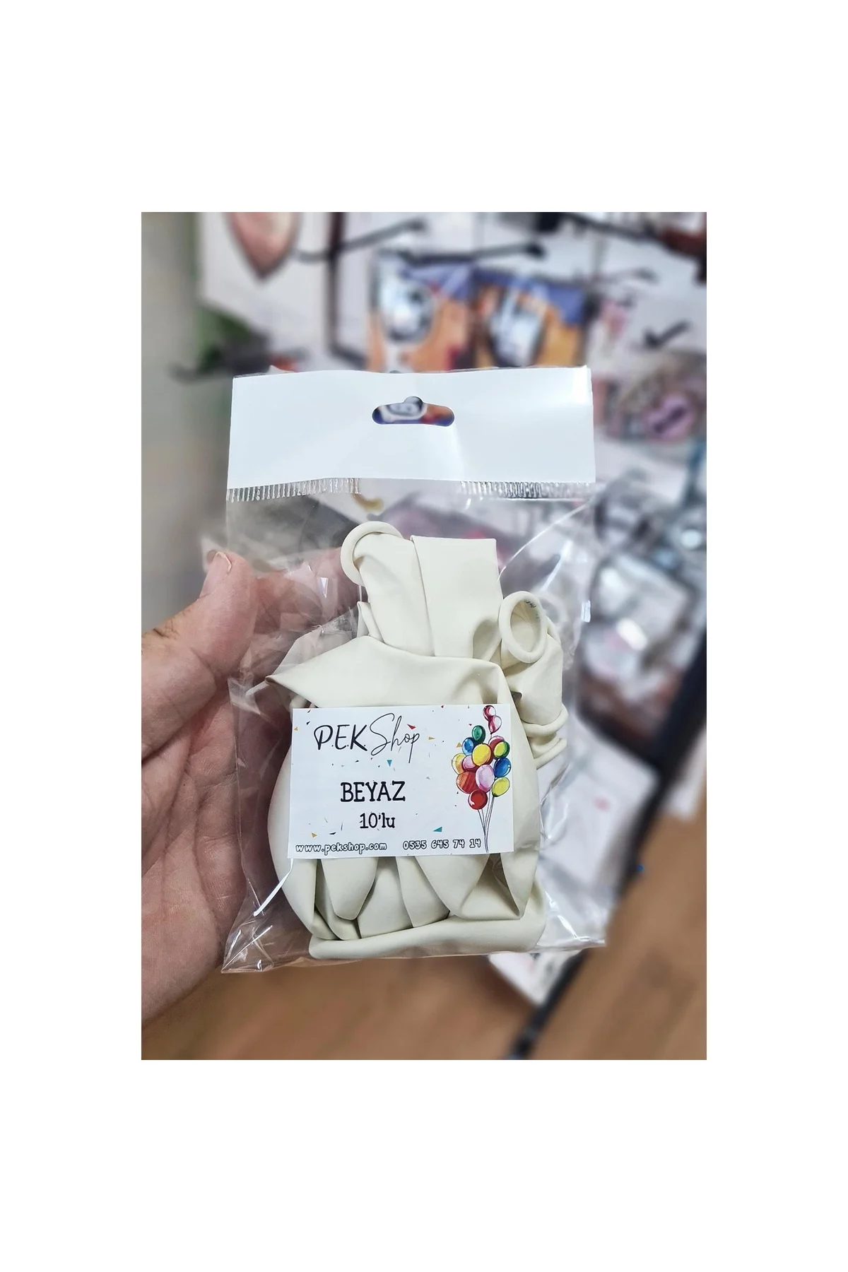 Beyaz Balon 10 Adet - 12 Inc 30 Cm Parti Balonu - PAZARIZ Görsel 2