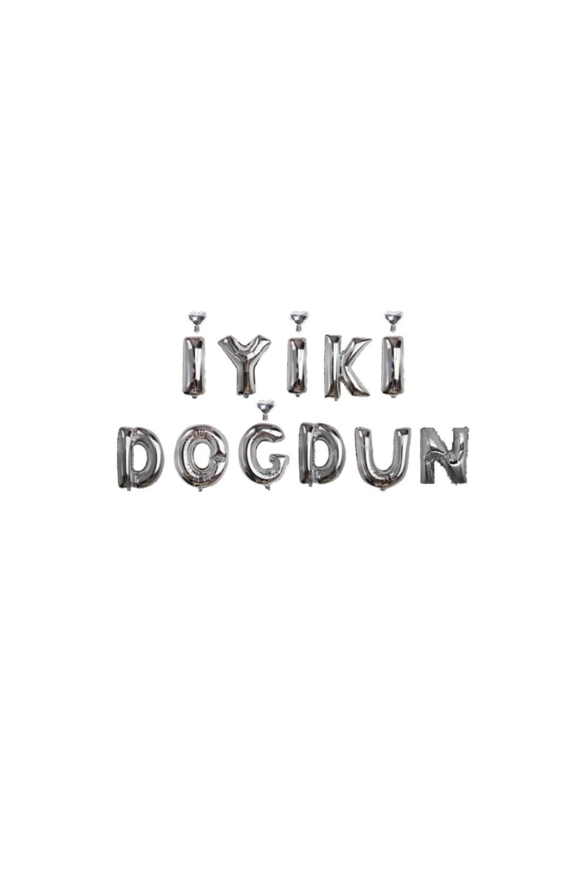 40 Cm. Iyiki Doğdun Gümüş Doğum Günü Folyo Balon Cin178