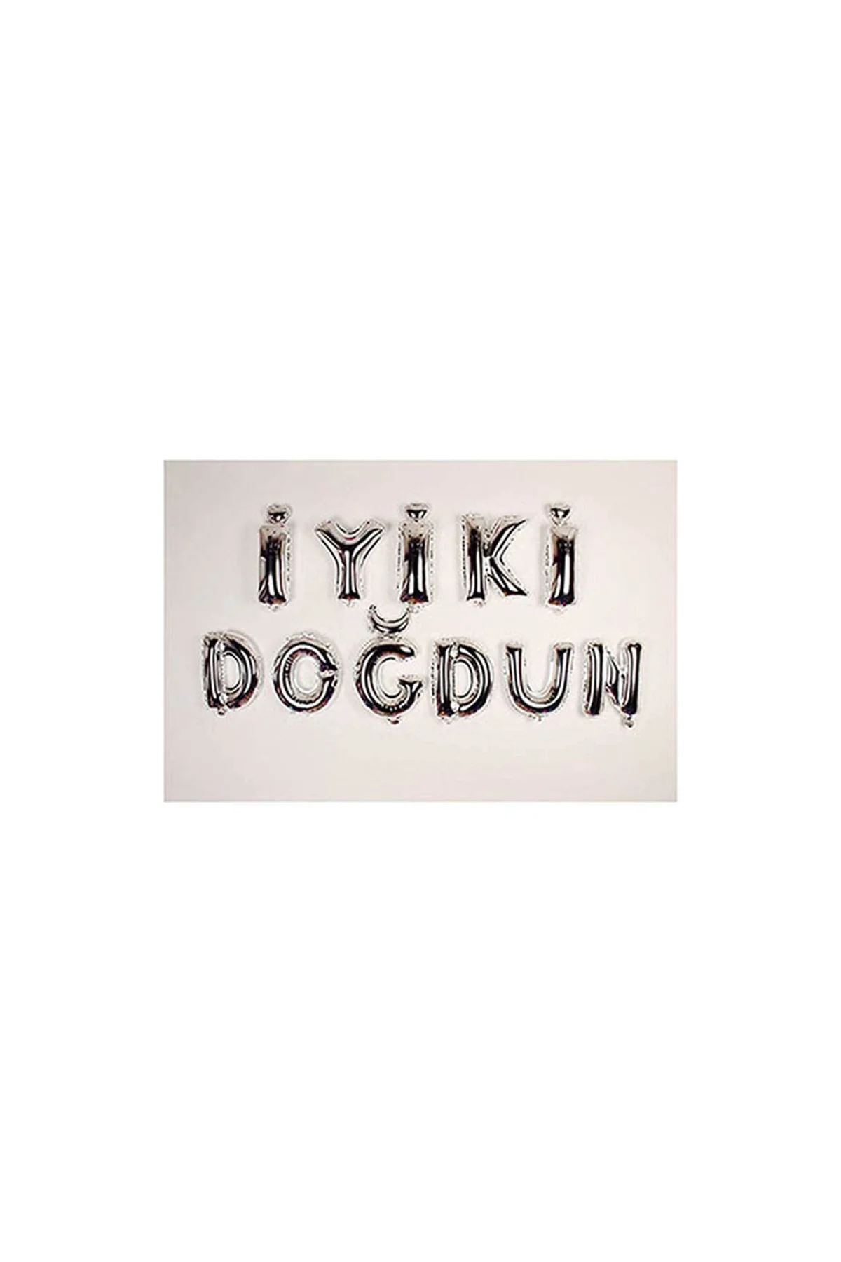 İyi ki Doğdun Gümüş Harf Folyo Balon Set 35cm