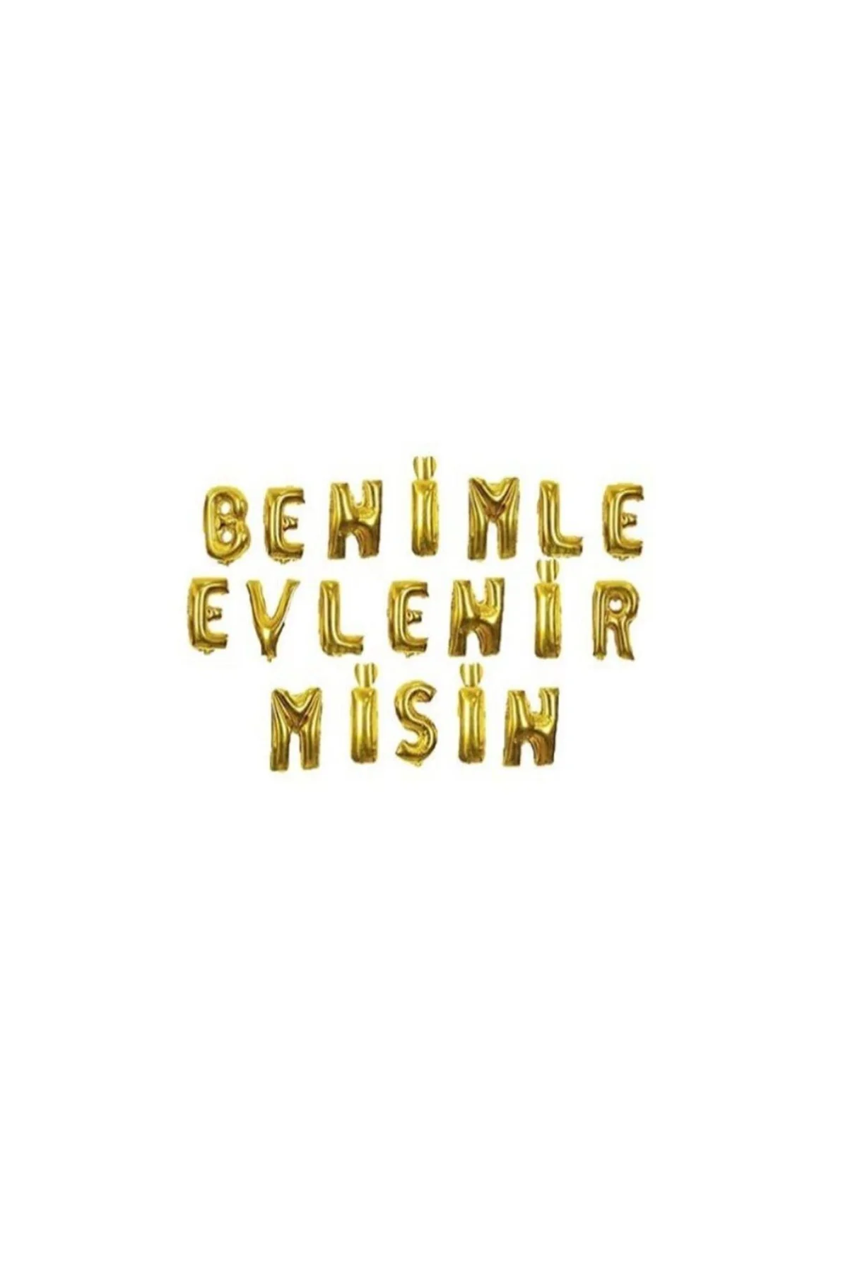 Sevgililer Gününe Özel Altın Benimle Evlenirmisin Balonu Benimle Evlenirmisin Altın Balon