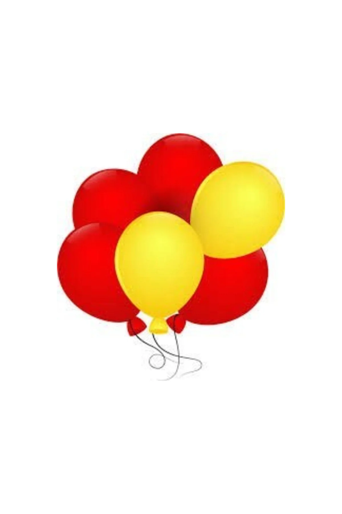 Pazariz 50 Adet Metalik Sedefli Uçan Balon Sarı - Kırmızı Karışık Balon