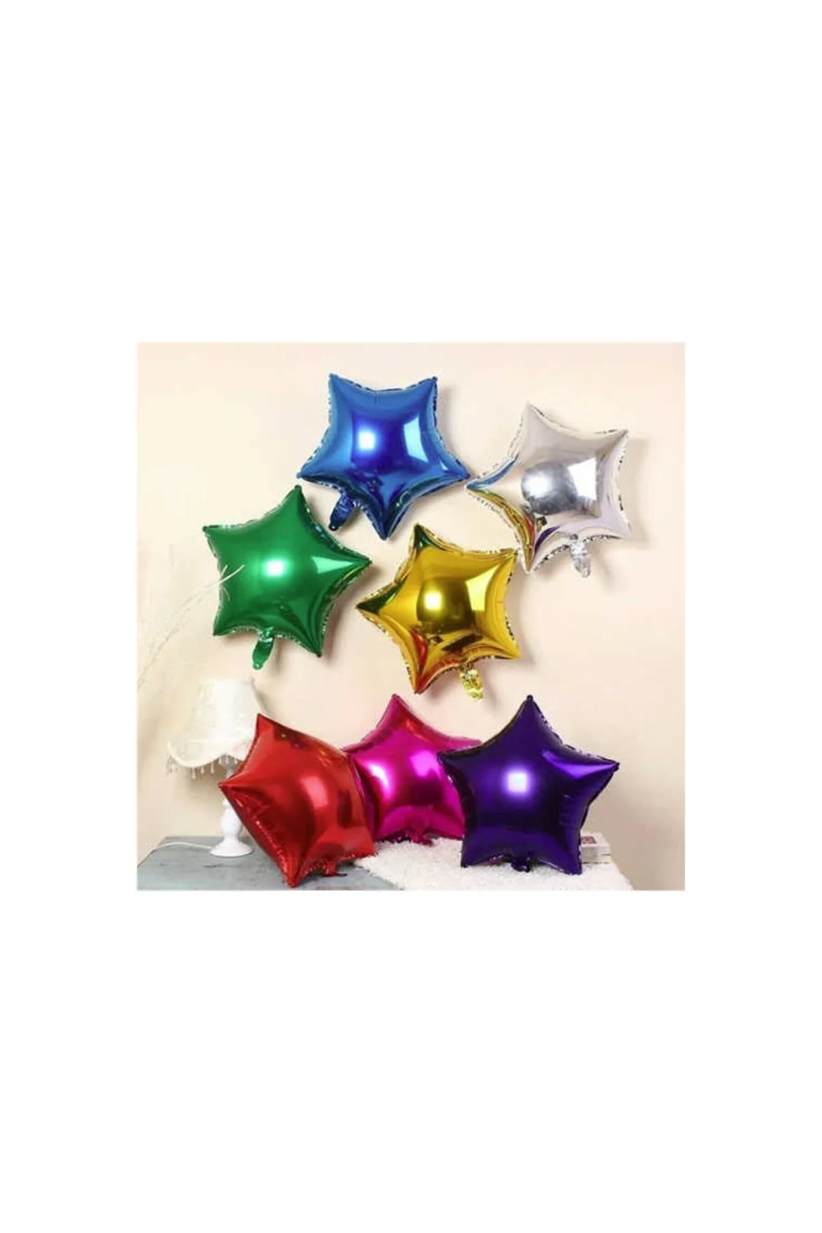 Gümüş Renkli Yıldız Folyo Balon 45 Cm - PAZARIZ Görsel 2