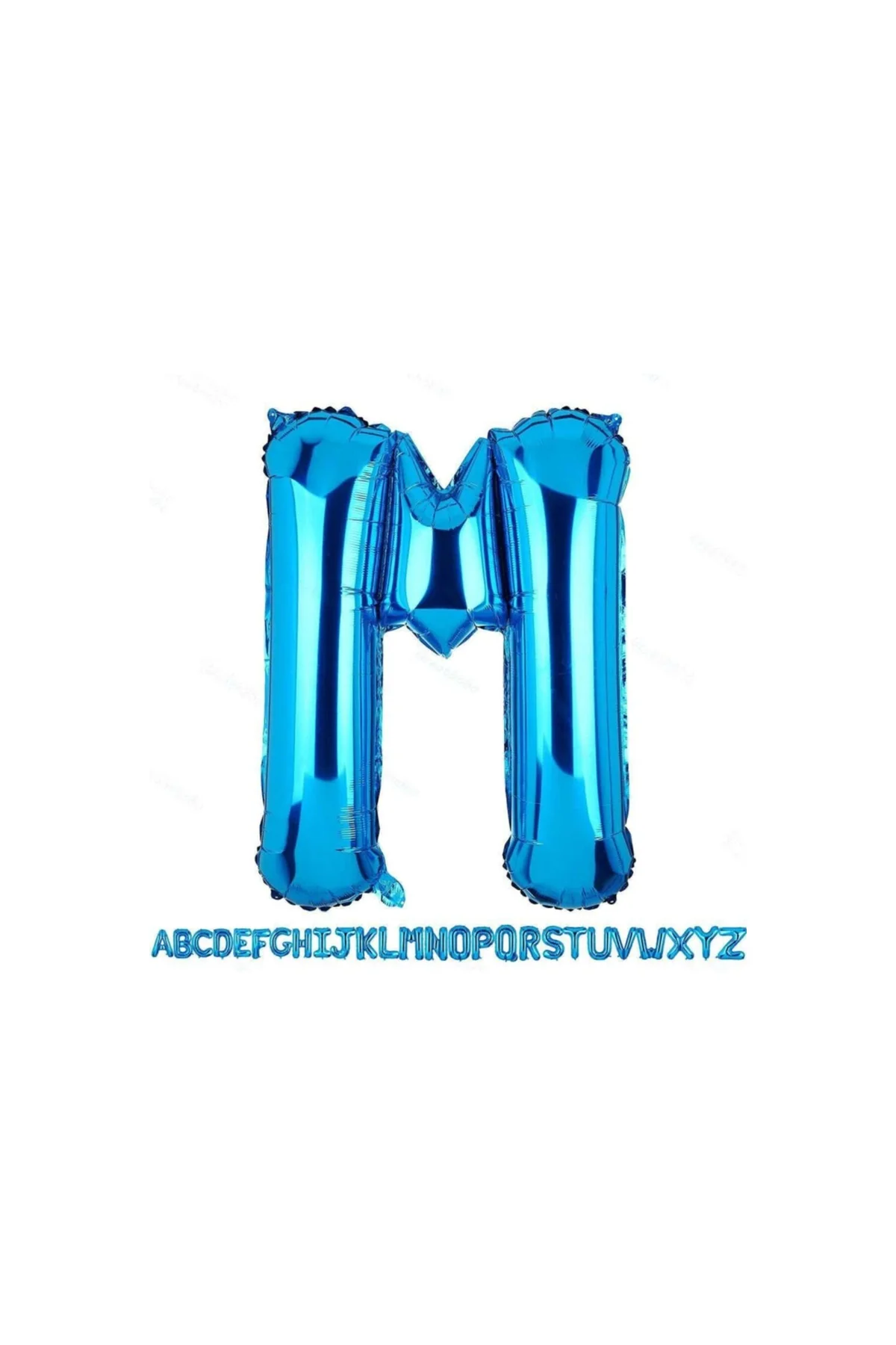 1 Metre Mavi M Harfi Folyo Harf Balon Mavi M Harf Folyo Balon M Harf Balon Balonu Mavi