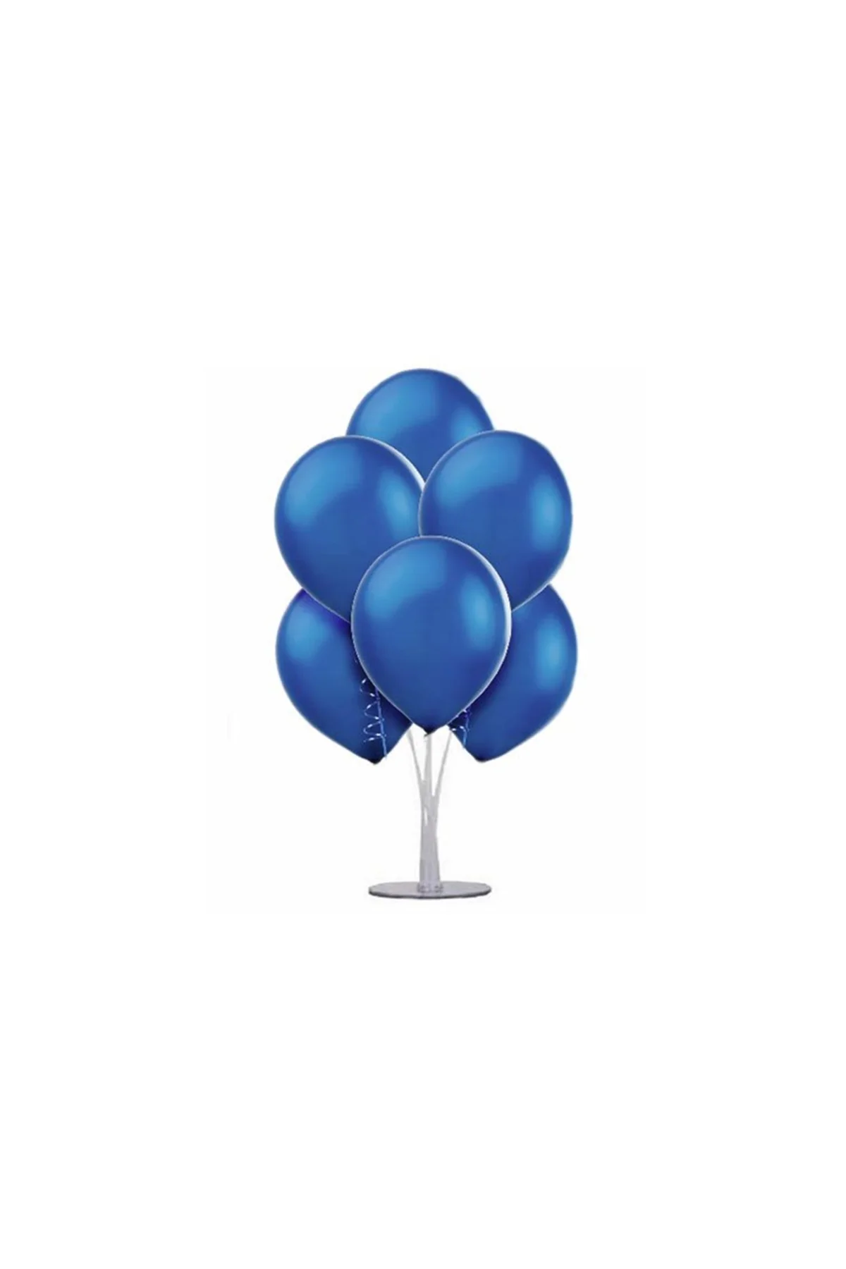 1 Adet 7 Balonlu Metalik Lacivert Ayaklı Balon Standı