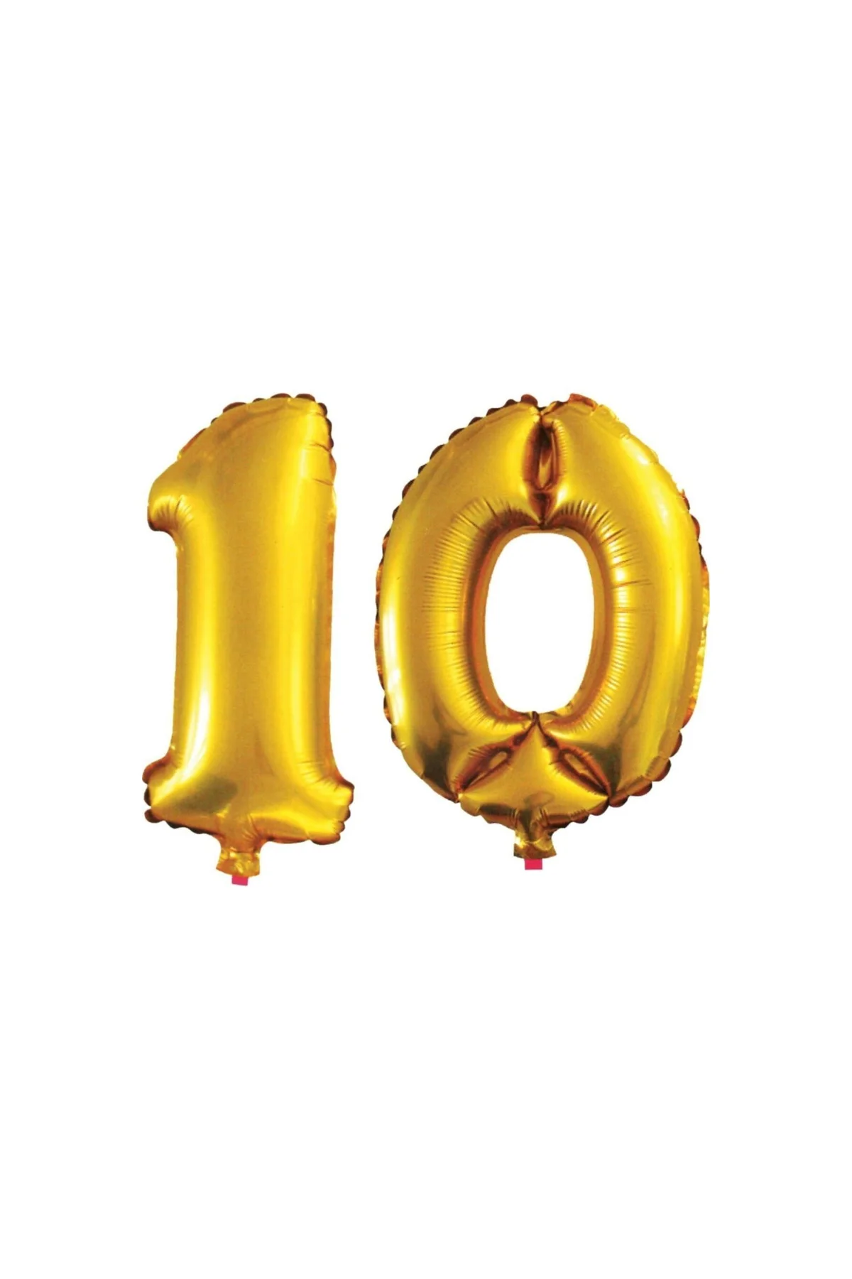 10 Yaş Sayı Folyo Balon Altın 90 Cm