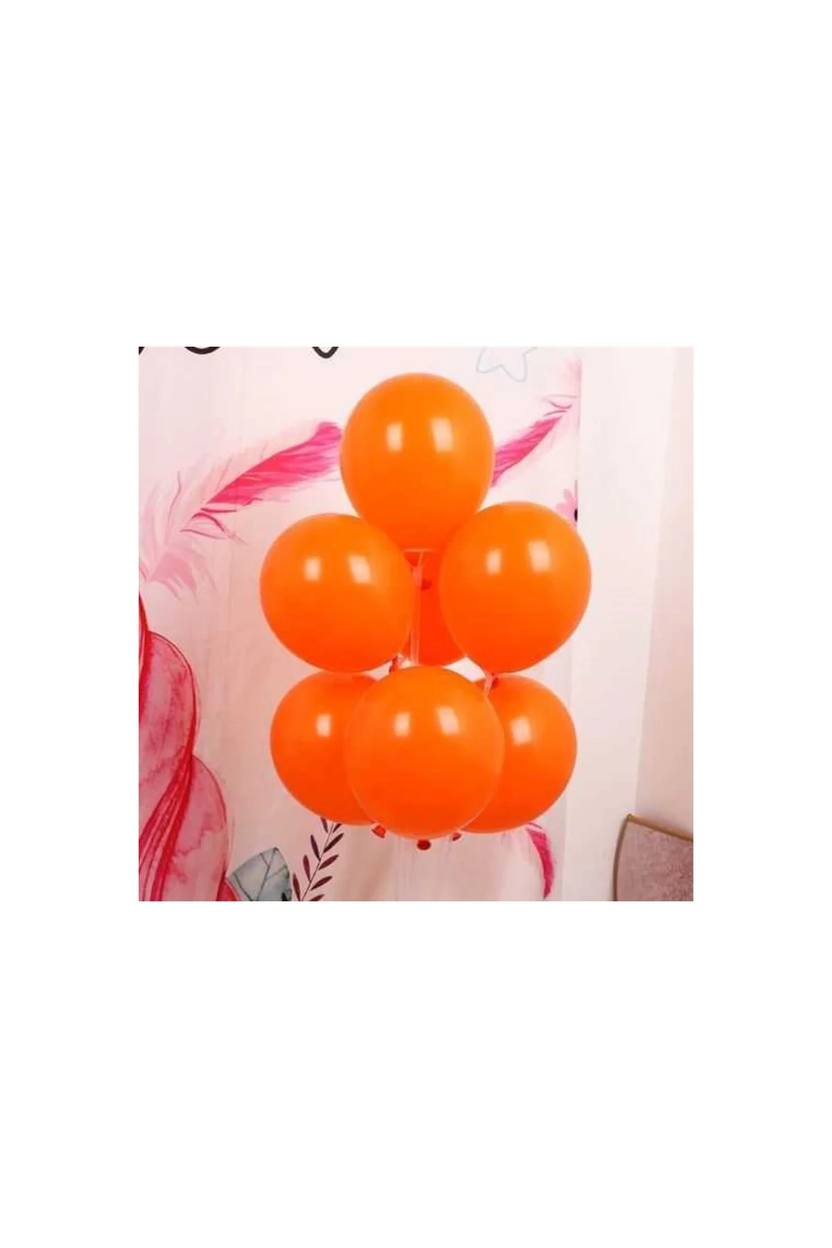 20 Adet Turuncu Renk Balon-pastel- Pastel Balon-dogum Günü Parti Balonları - PAZARIZ Görsel 3