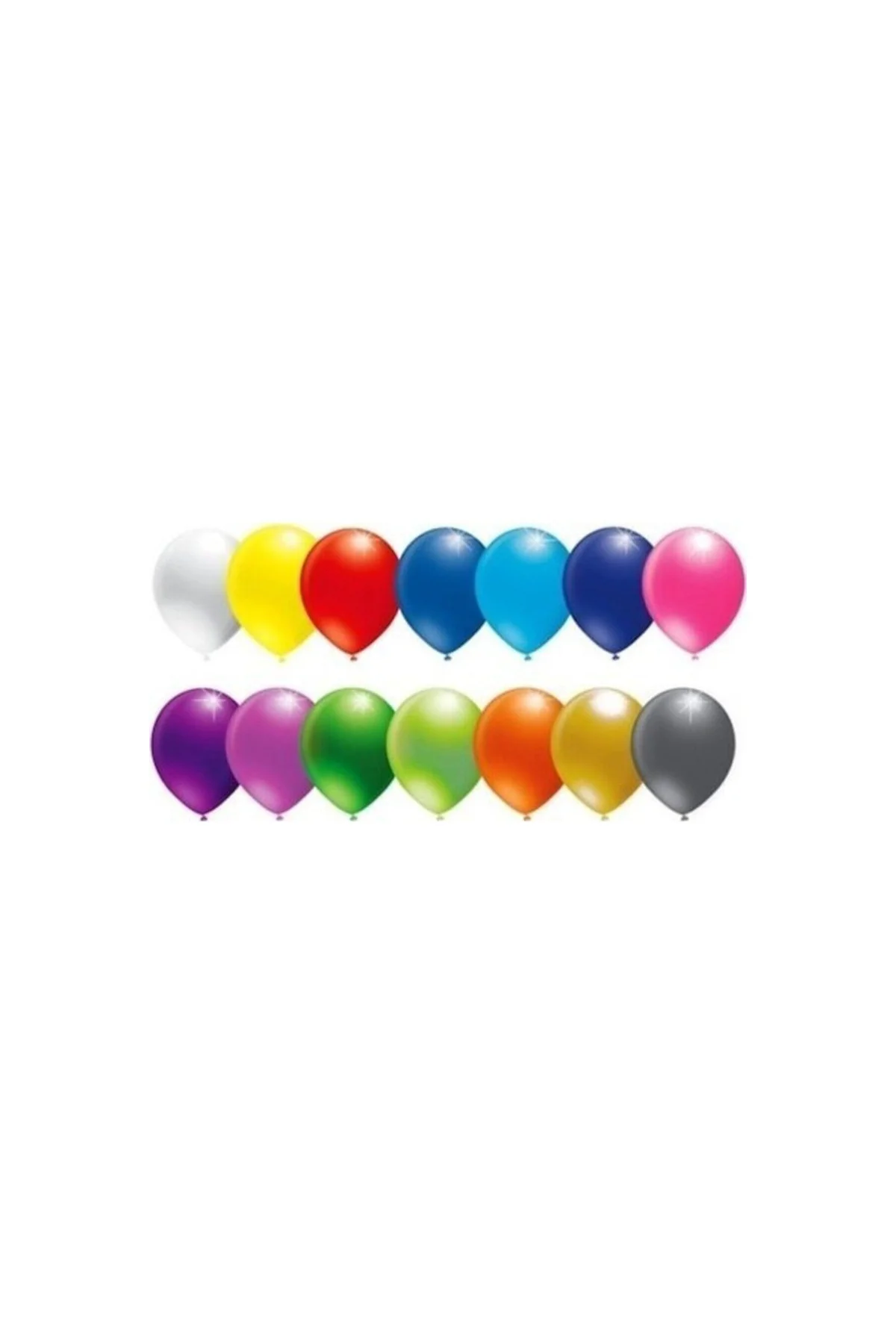Karışık Renk Metalik Balon Parlak Balon Sedefli Balon 50 Adet