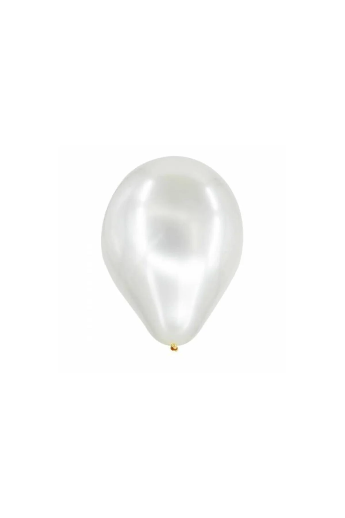 50 Adet Beyaz Renk Metalik Lateks Balon Helyum Uyumlu Parti Pazarizmeleri Uçan Balon - PAZARIZ Görsel 3