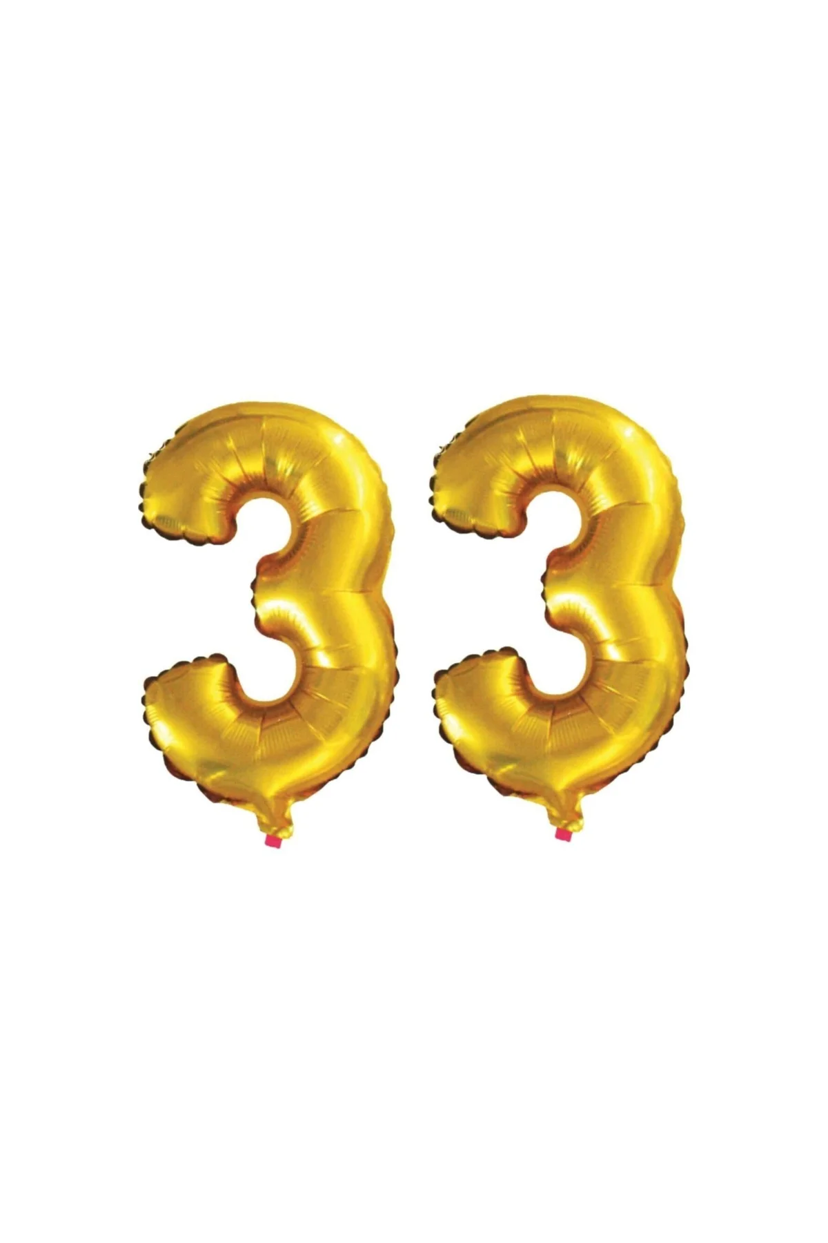 33 Yaş Sayı Folyo Balon Altın 90cm