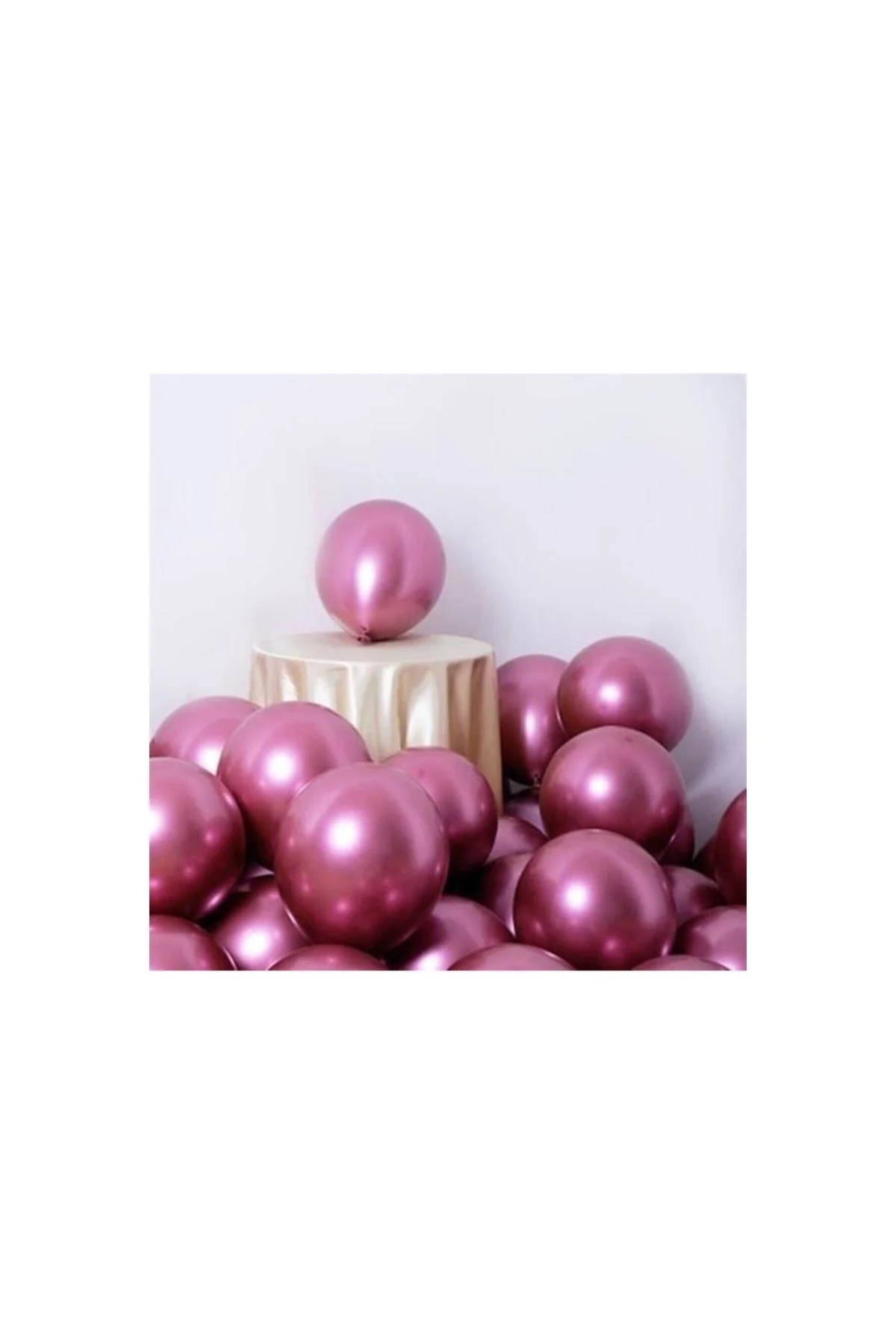 Parti Balonu Krom Balon Pembe Balon 25 Adet