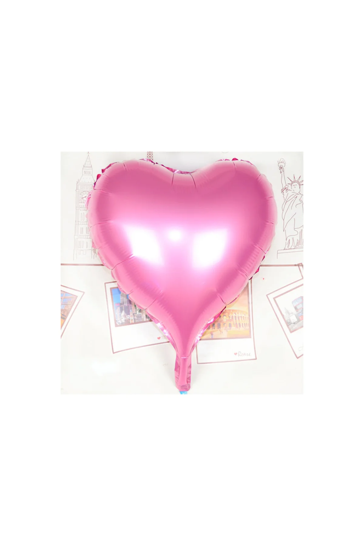 Kalp Uçan Balon Folyo Pembe 80 cm 32 inç