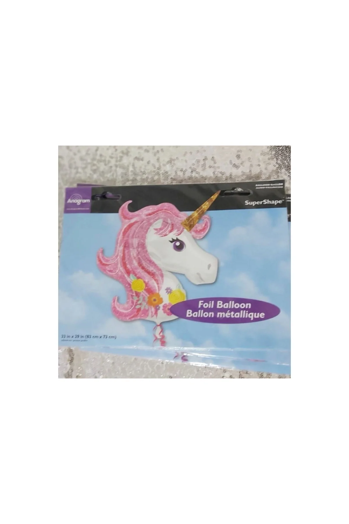 Folyo Balon Unicorn Pembe 83x73cm Anagram Pazariz Pk:1