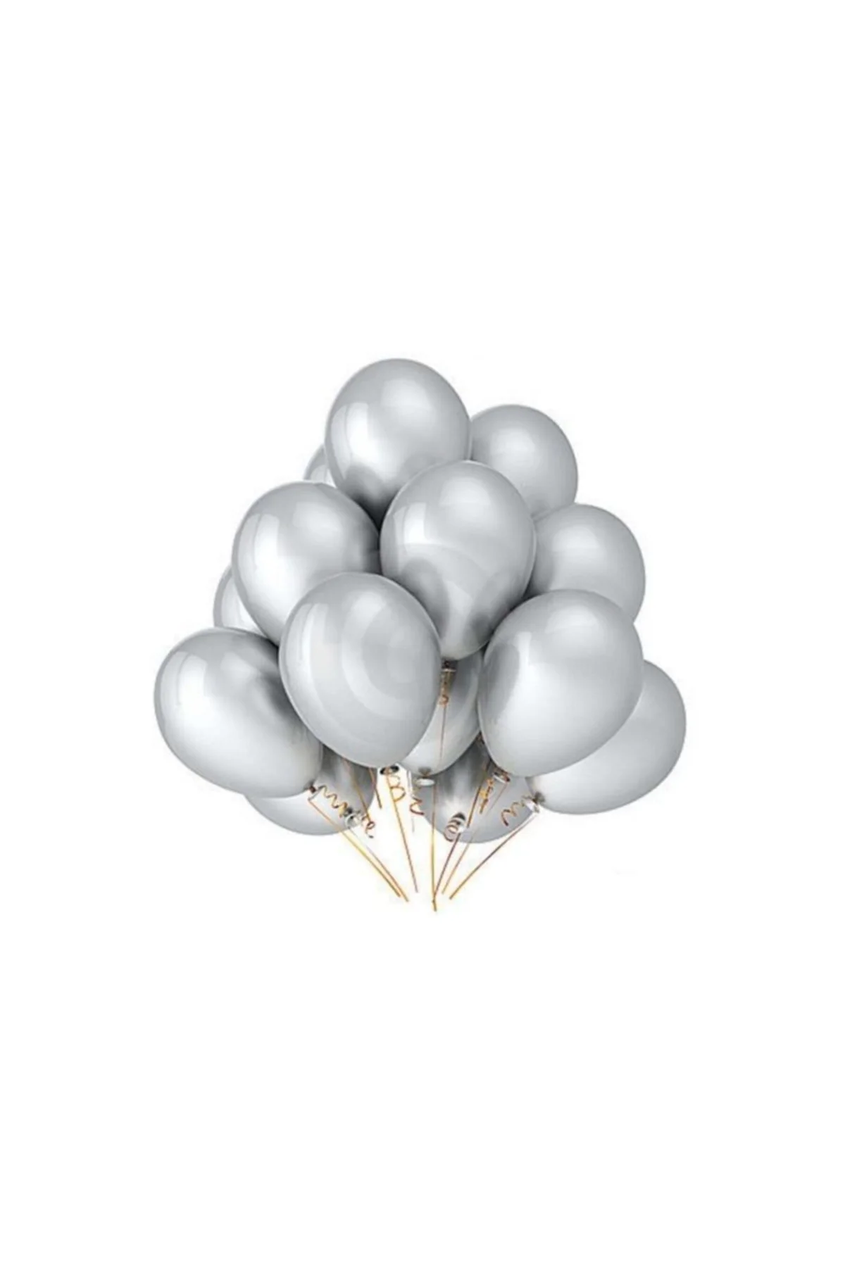 25'li Balon Gümüş Rengi Metalik