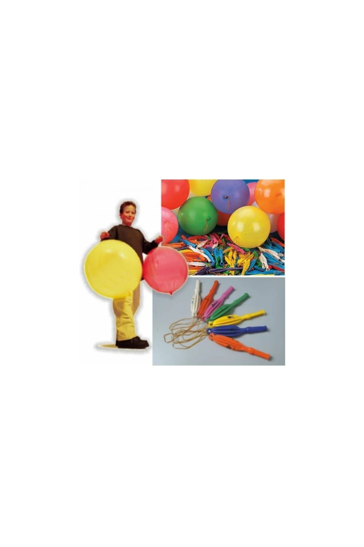 Lastikli Punc Balon - 50 Adet